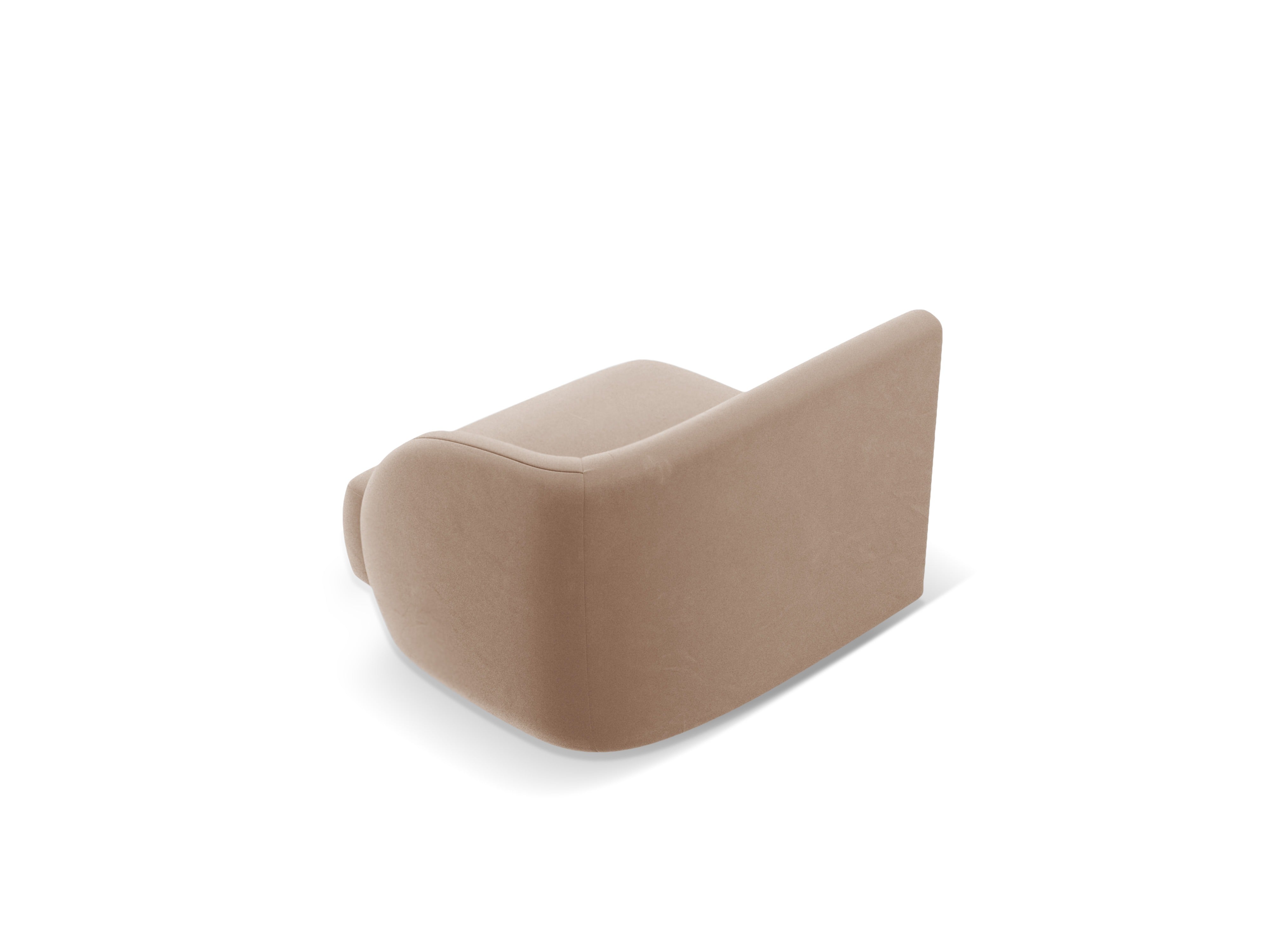 Velvet modular sofa MILEY - right-side module cappuccino