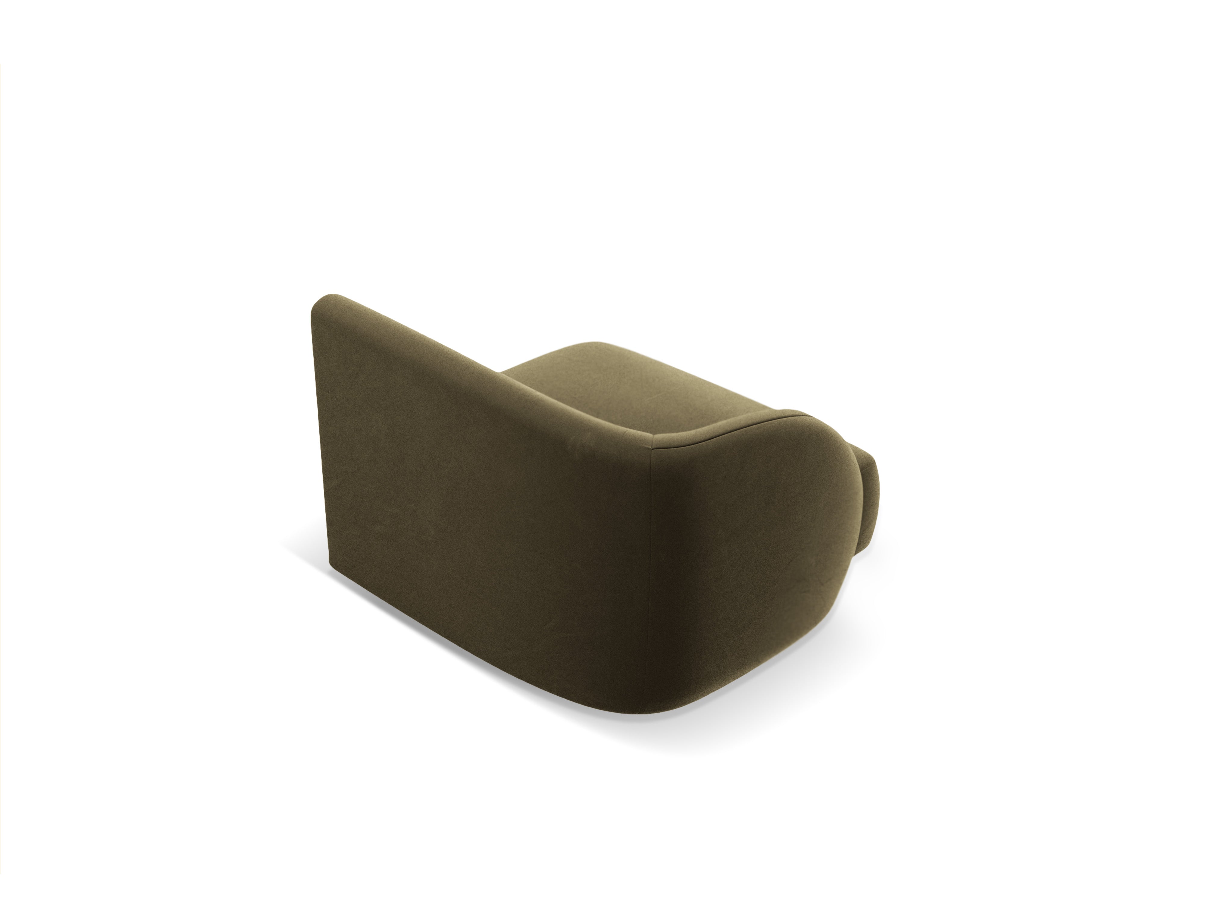 Sofa modułowa aksamitna MILEY - moduł lewostronny zielony