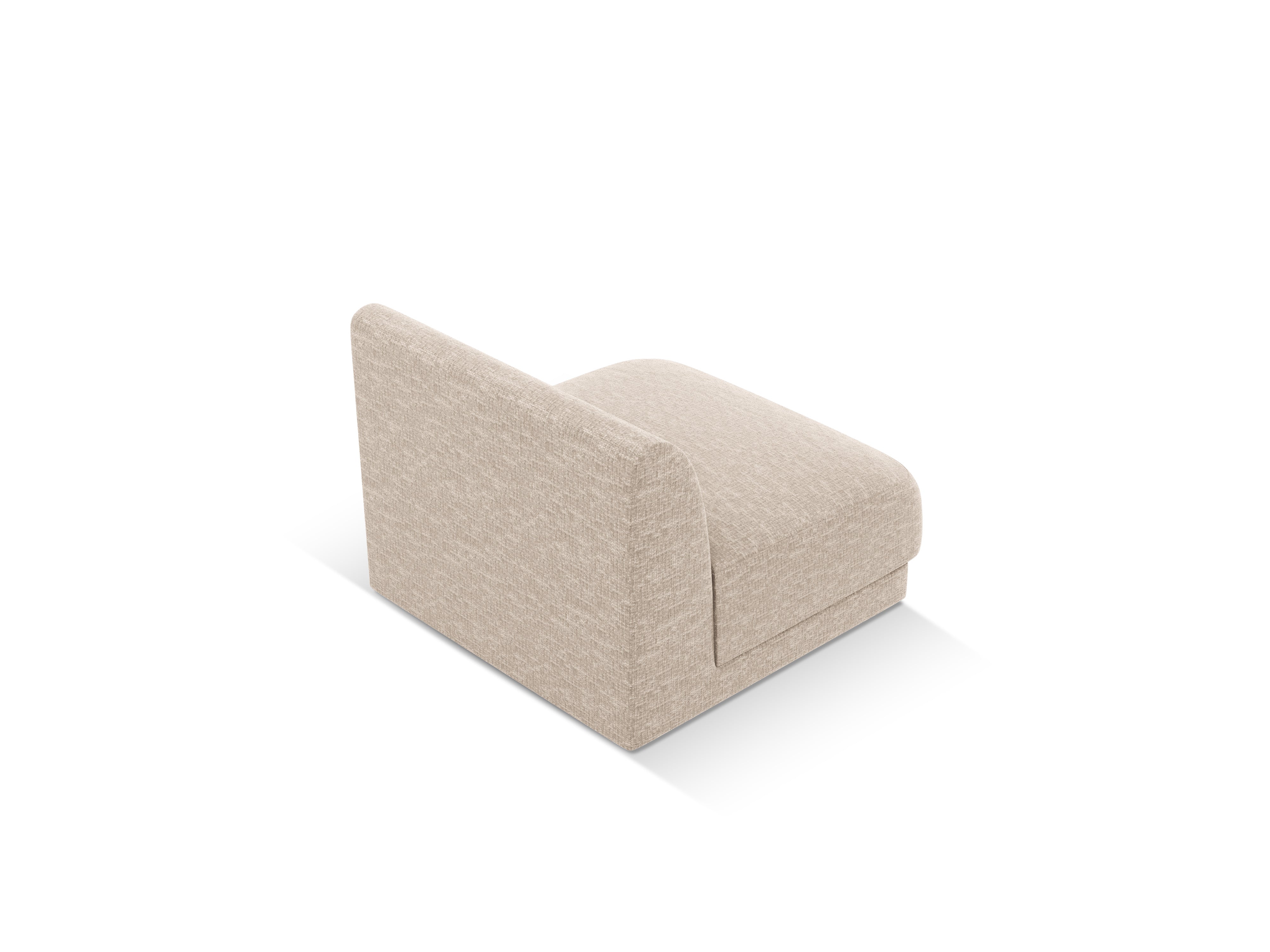 Armchair / module MILEY beige silky chenille