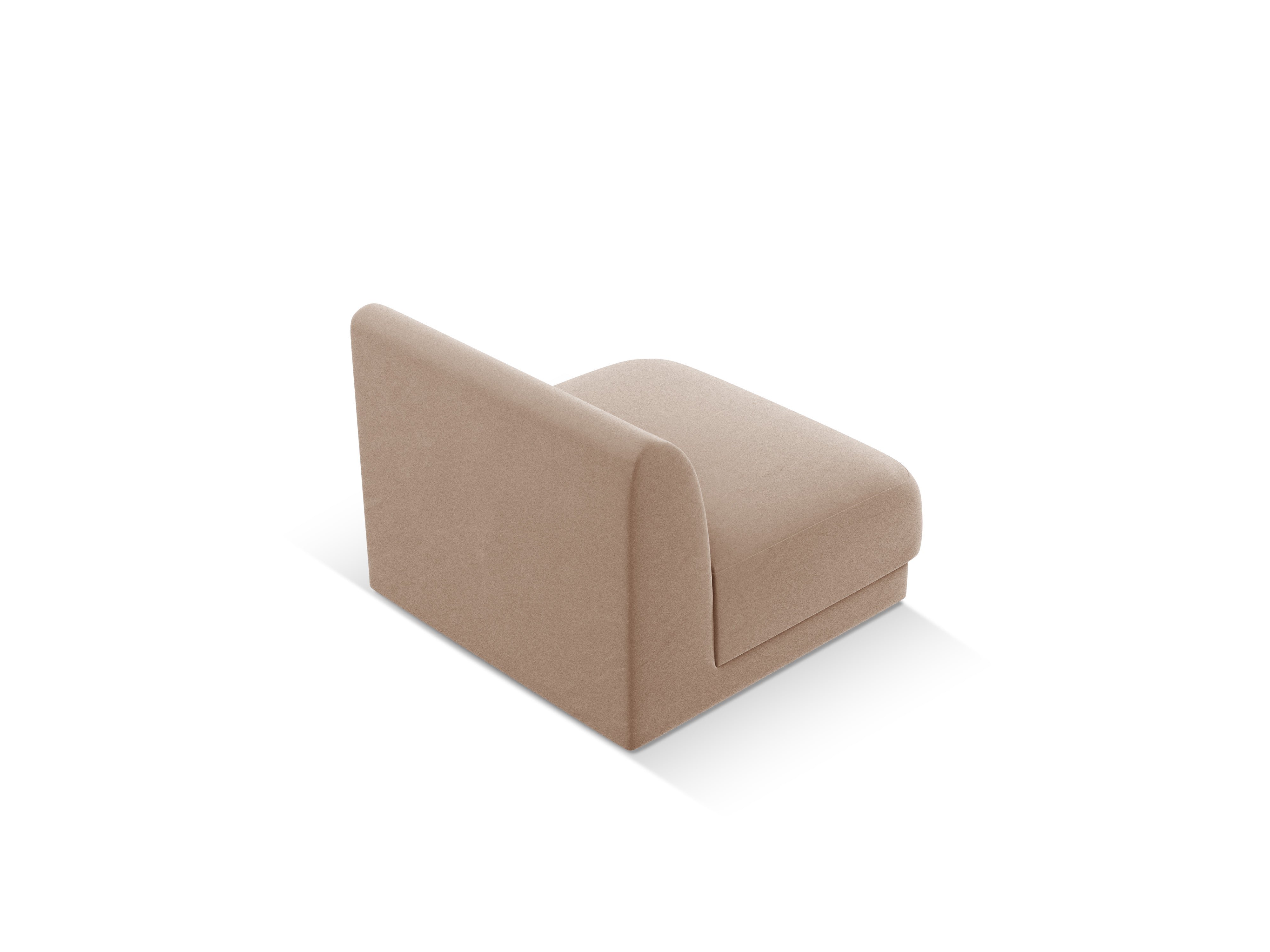 Fotel / moduł aksamitny MILEY cappuccino