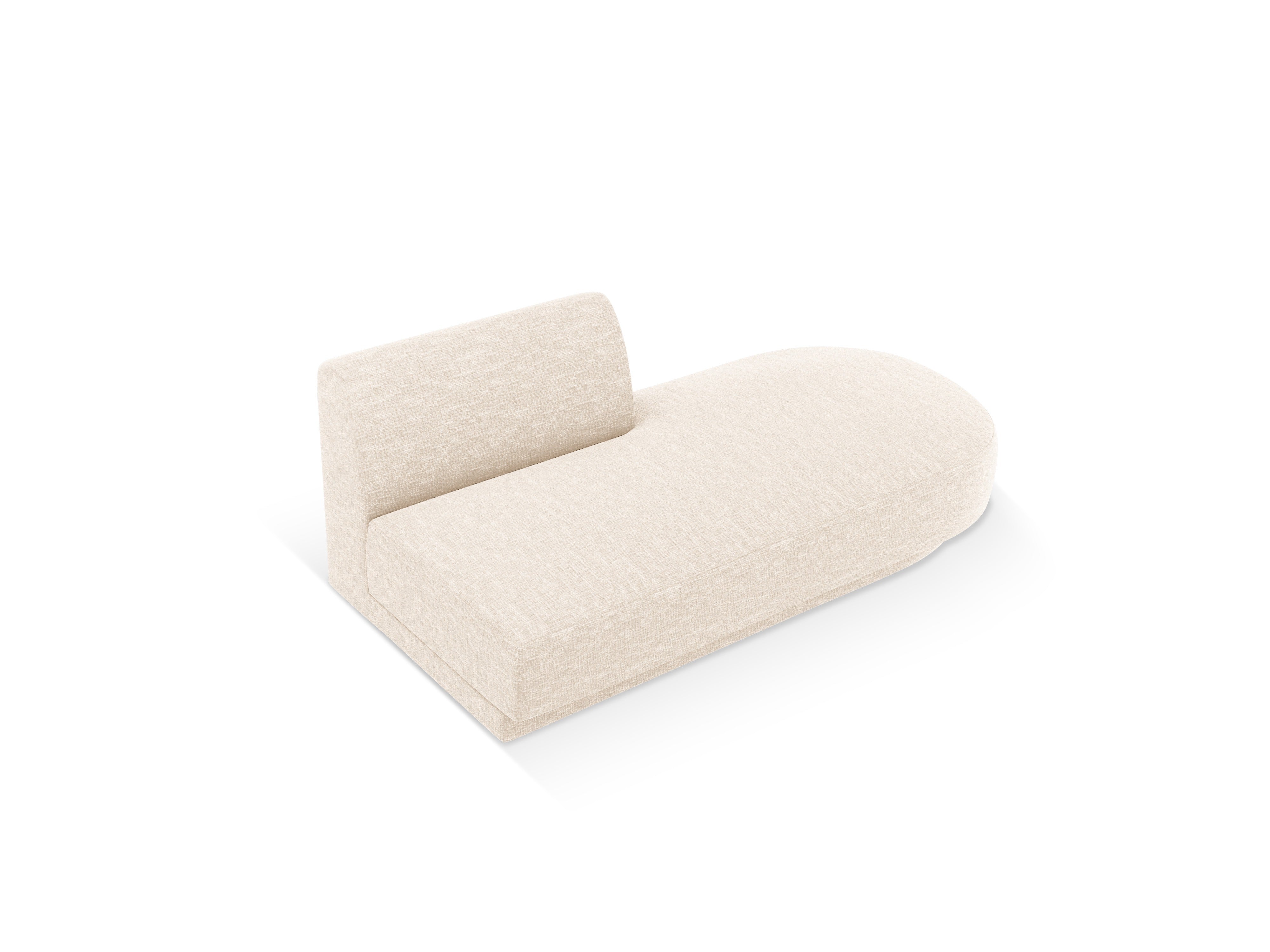 Szezlong 2-sitzig rechts MILEY beige schimmernder Chenille