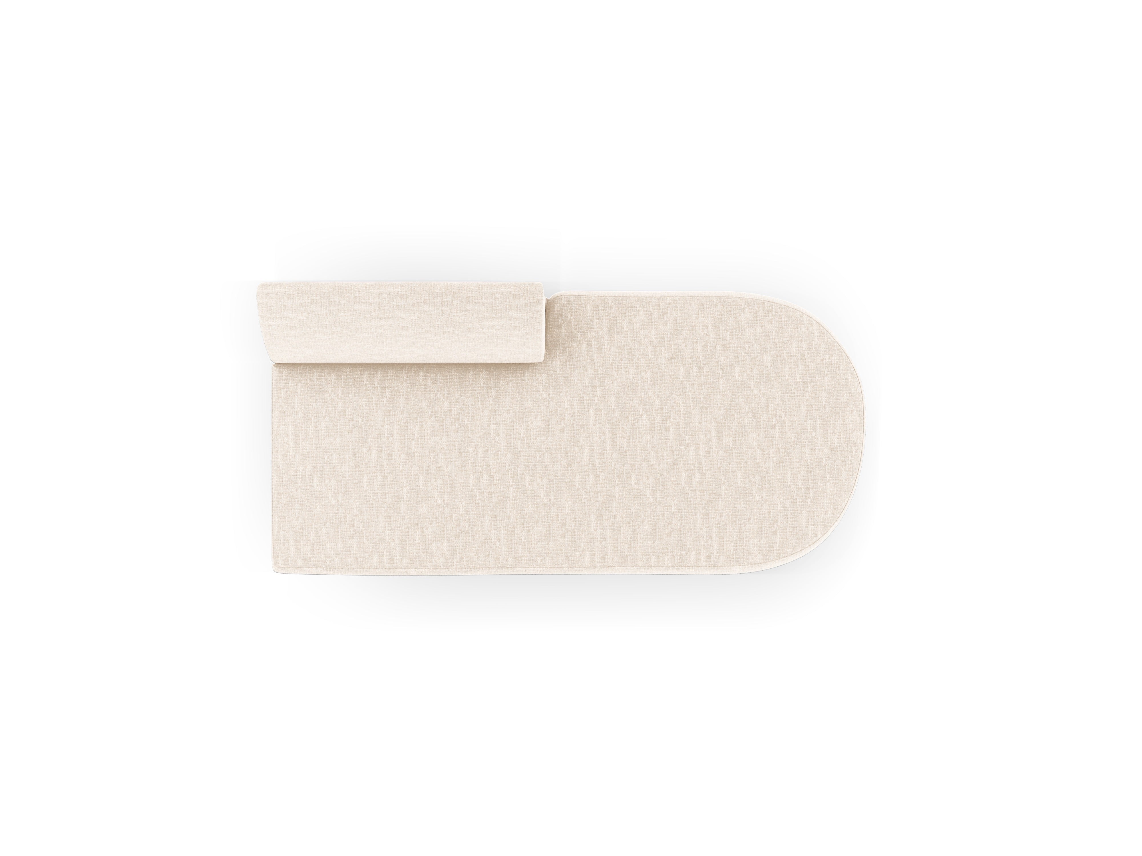 Szezlong 2-sitzig rechts MILEY beige schimmernder Chenille