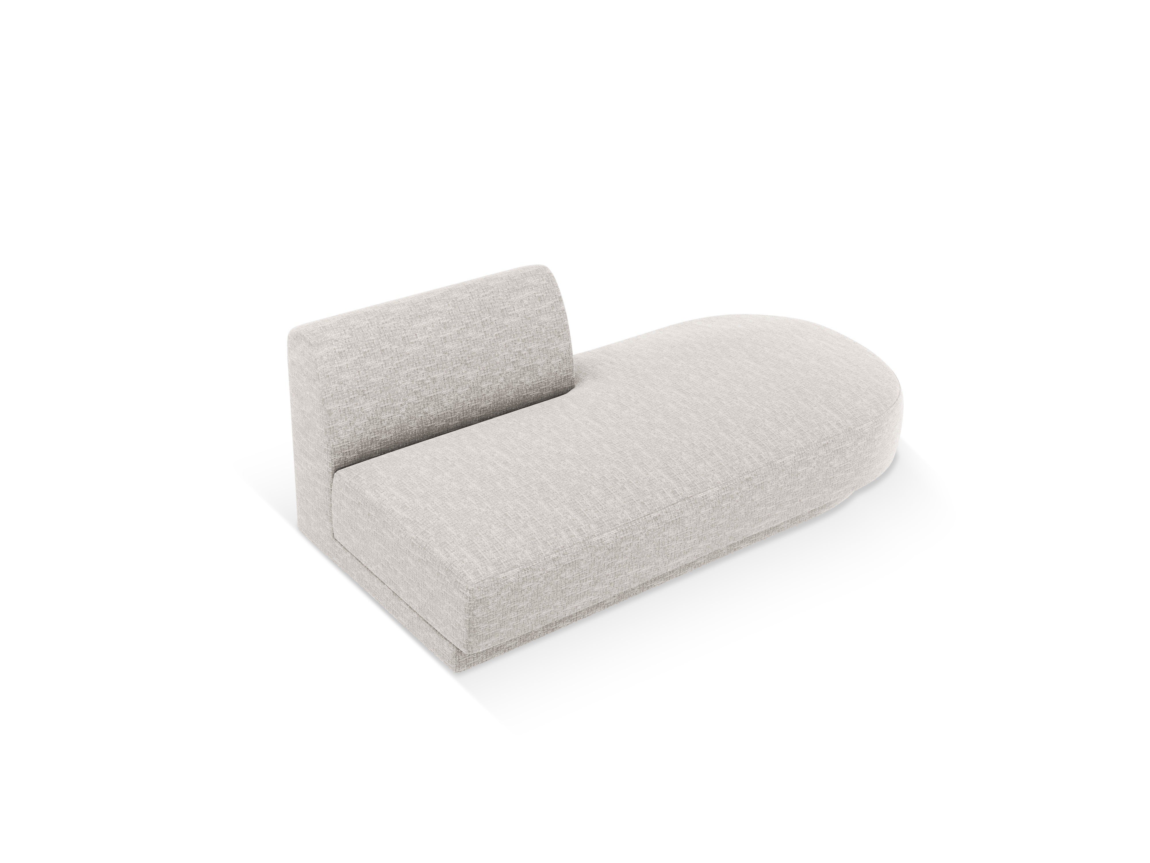 2-sitziger rechtsseitiger Sessel MILEY graues Chenille