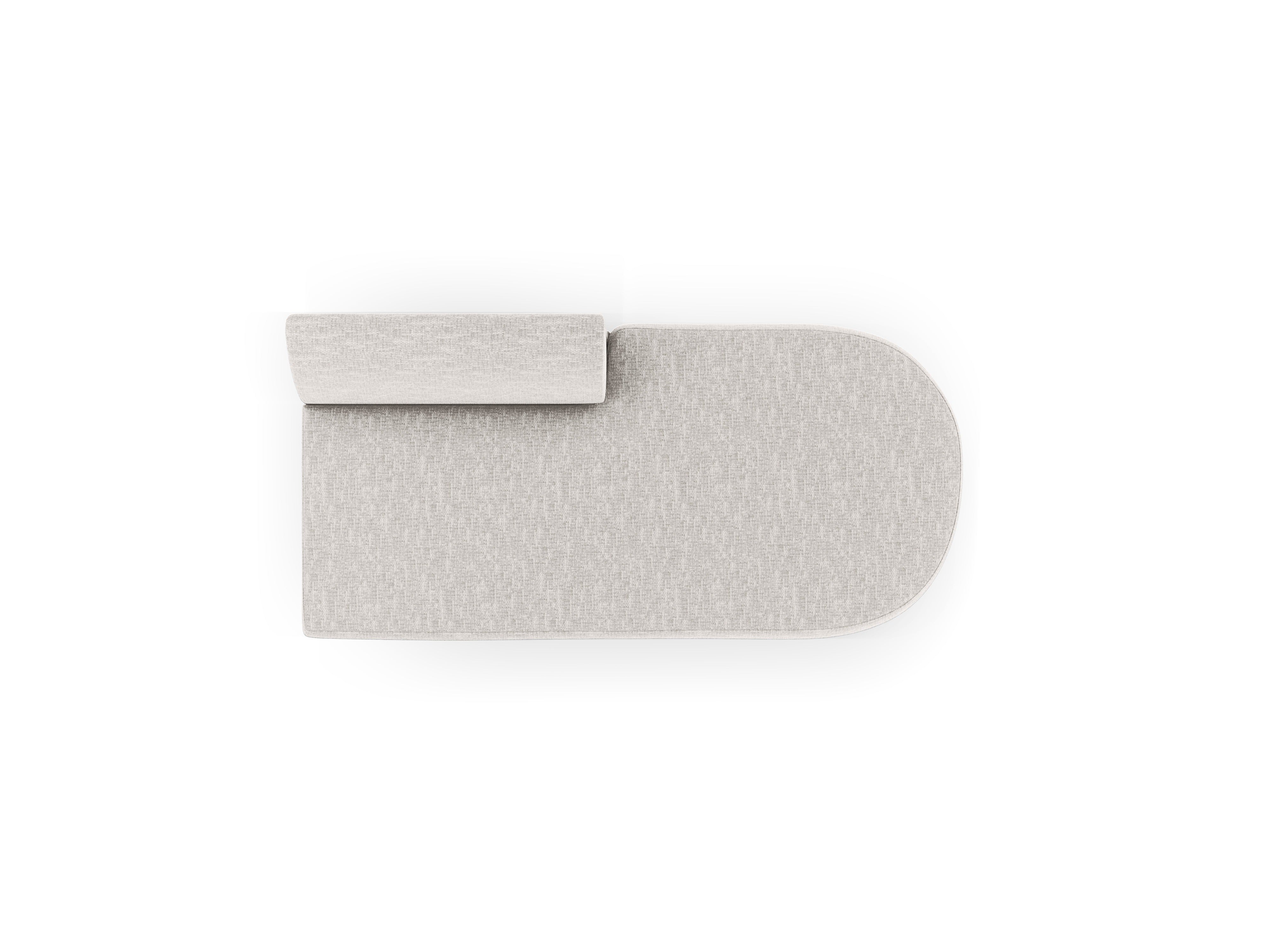2-sitziger rechtsseitiger Sessel MILEY graues Chenille