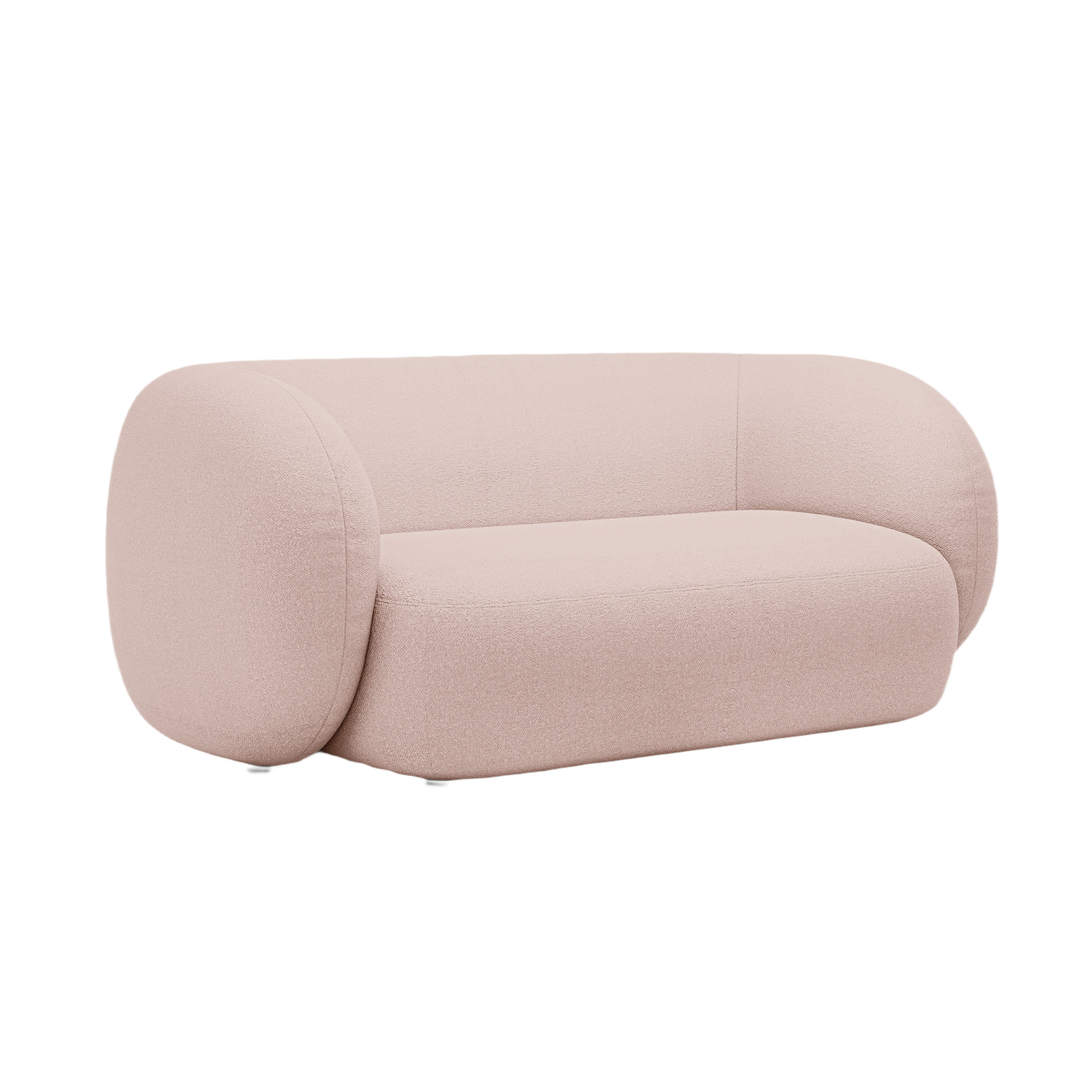 Sofa 2-sitzig KATE rosa Boucle