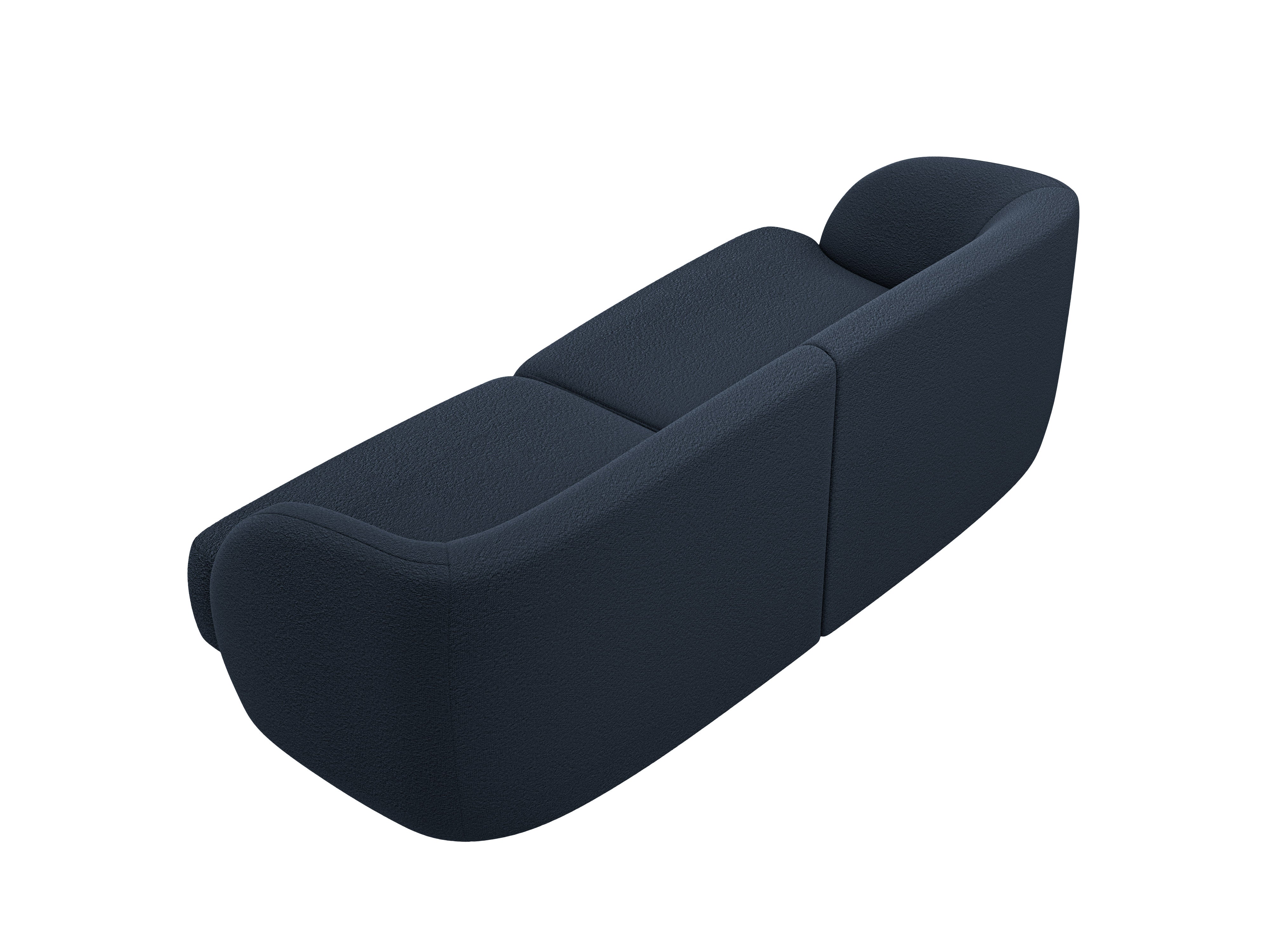 2-seater Sofa MILEY dark blue boucle