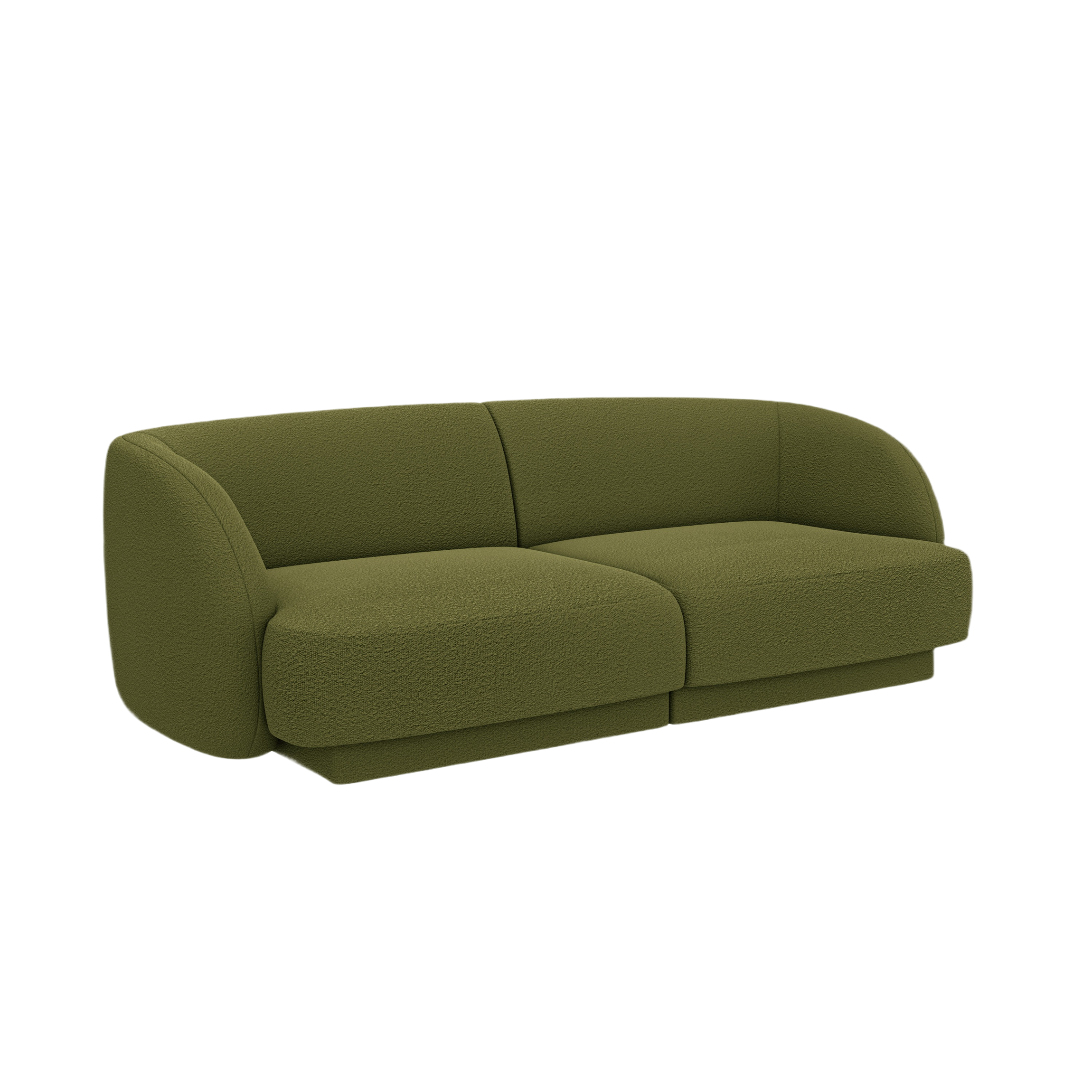 Sofa 2-sitzig MILEY grün Boucle