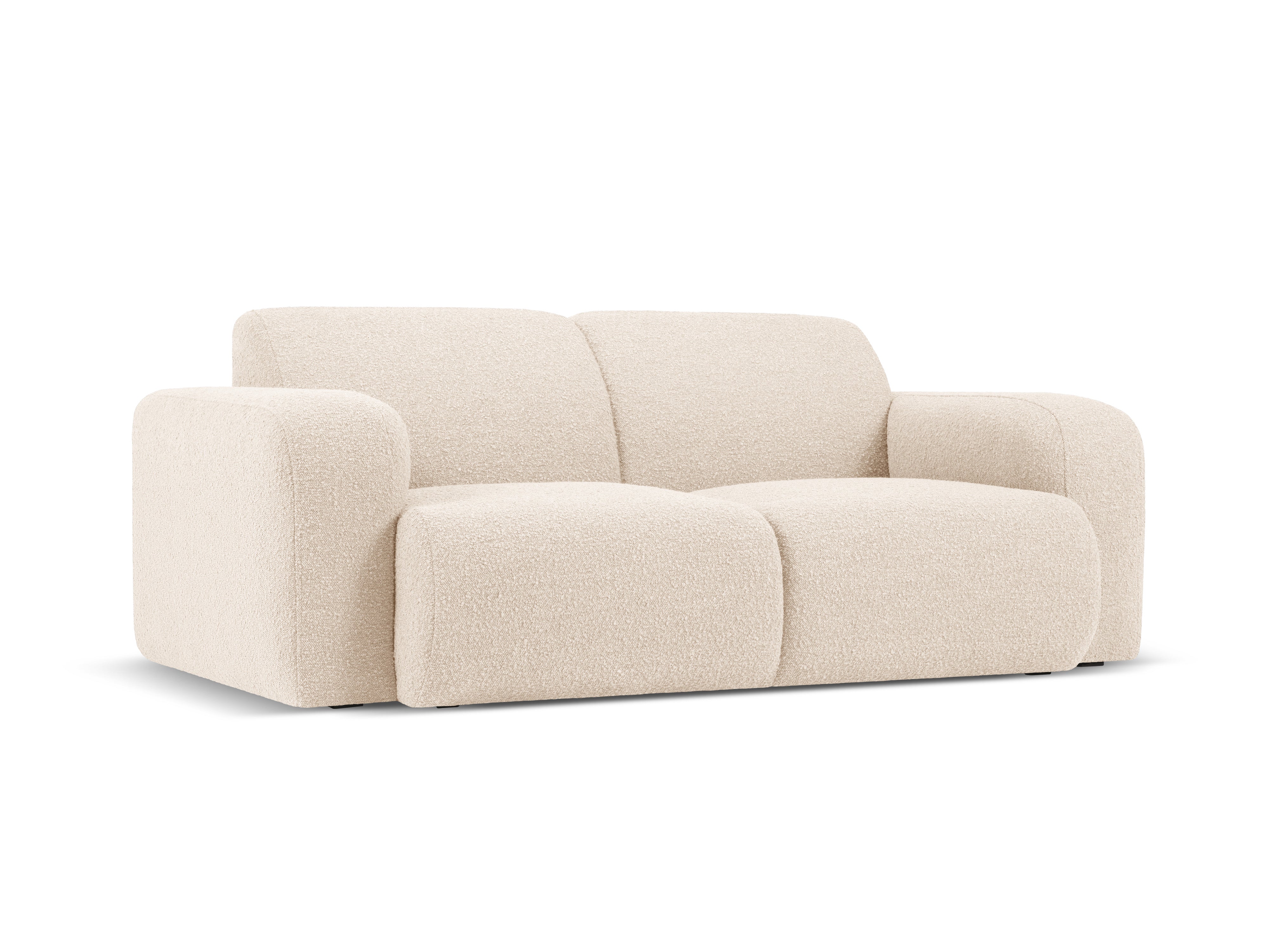 Sofa w tkaninie boucle 2-osobowa MOLINO beżowy Micadoni    Eye on Design