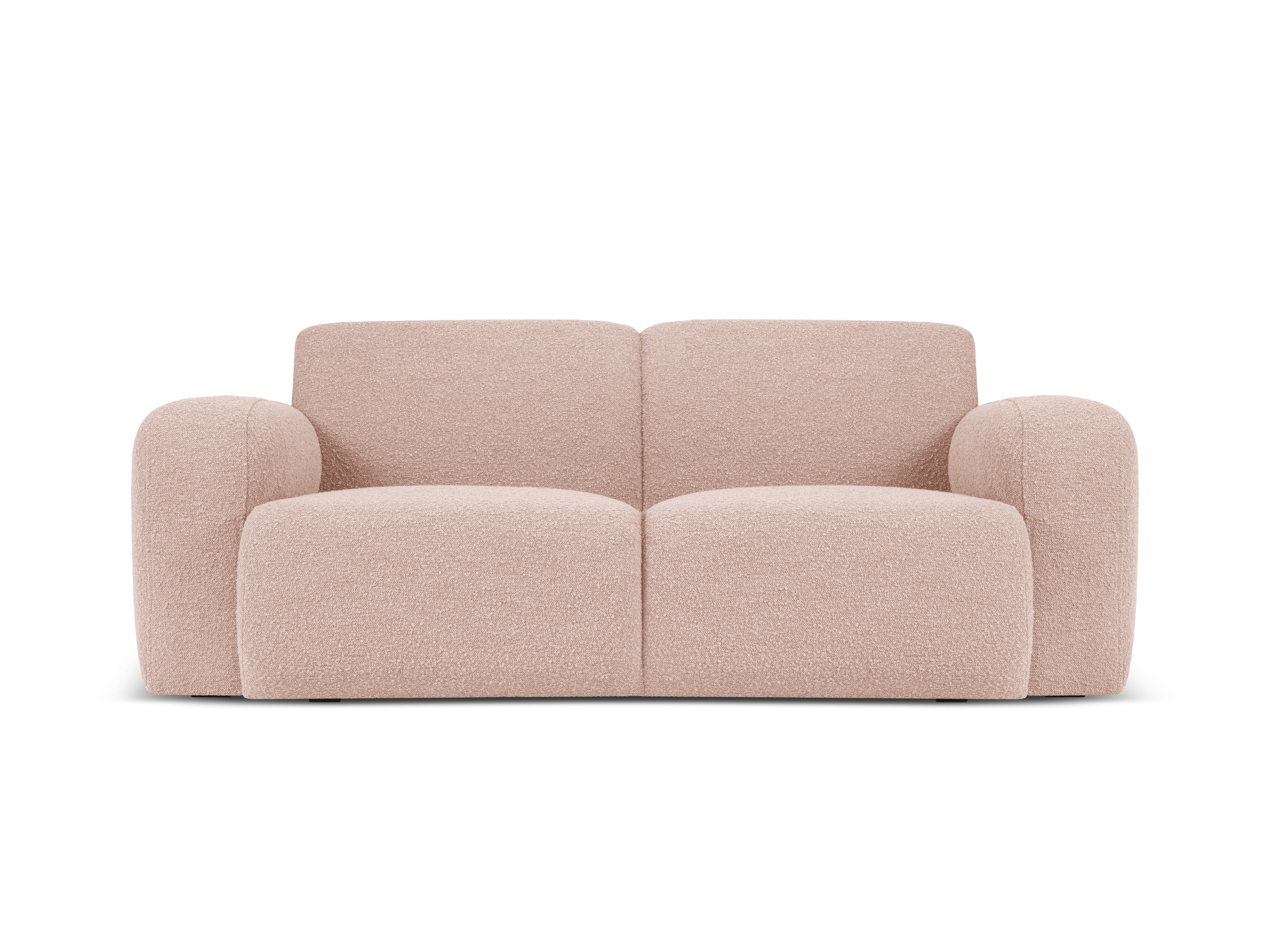 Sofa w tkaninie boucle 2-osobowa MOLINO pudrowy róż Micadoni    Eye on Design