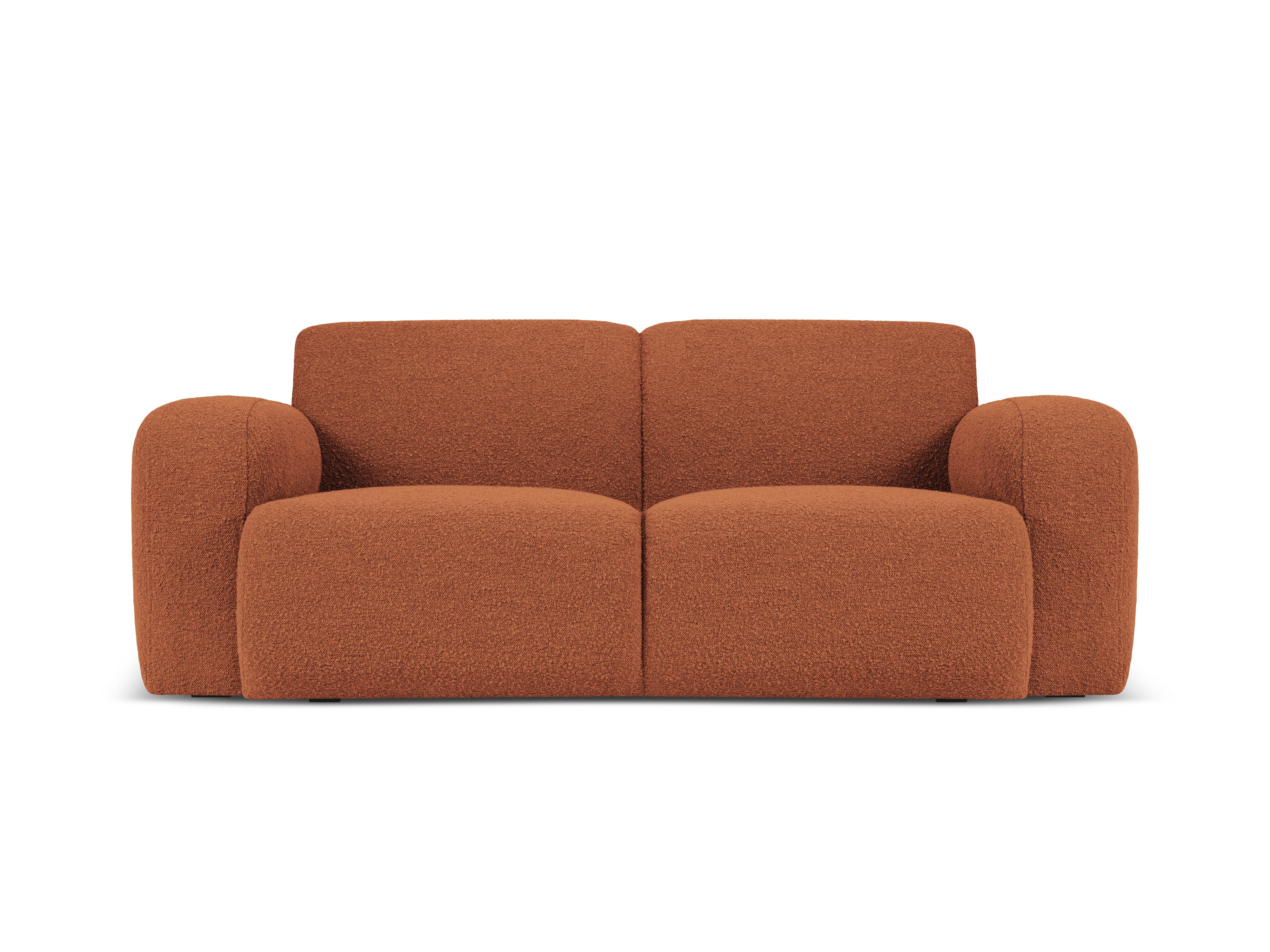 Sofa w tkaninie boucle 2-osobowa MOLINO terracotta Micadoni    Eye on Design