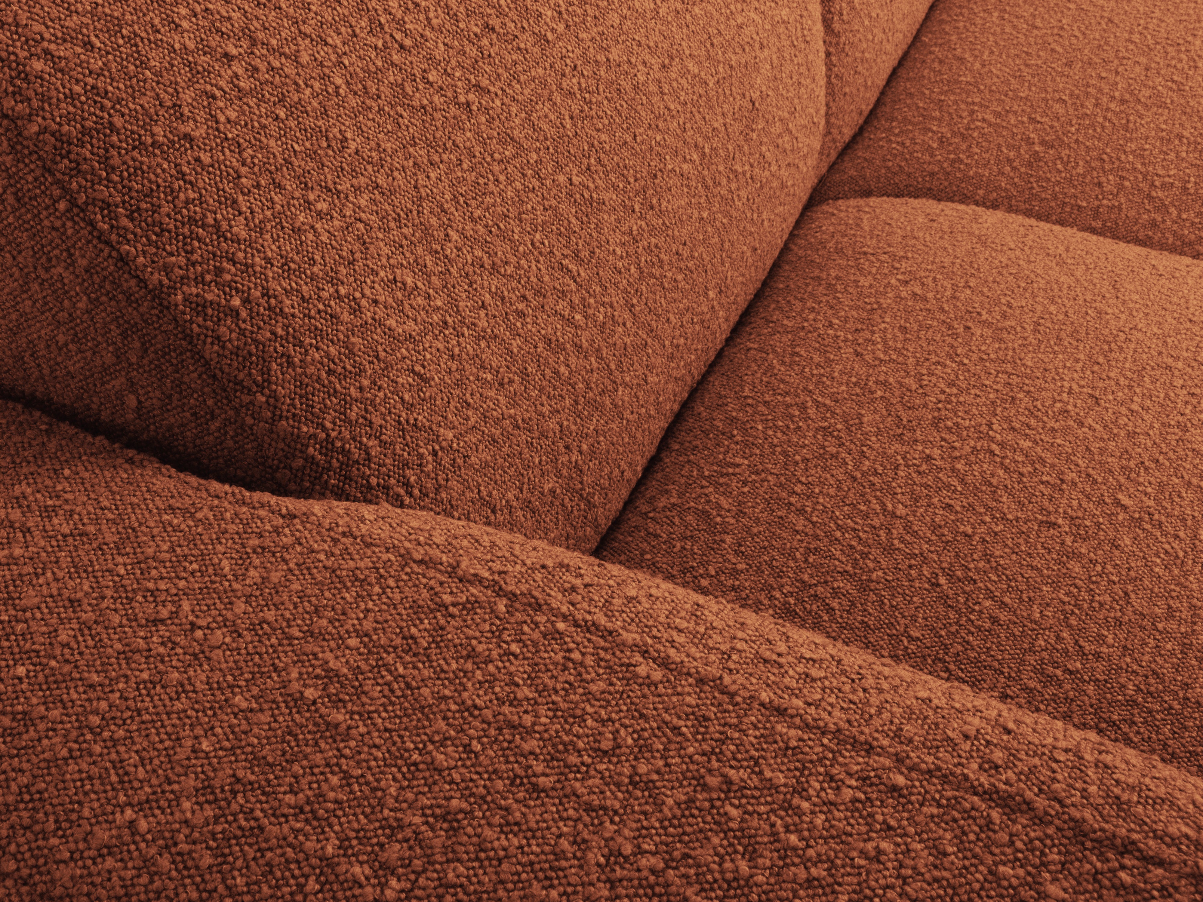 Sofa w tkaninie boucle 2-osobowa MOLINO terracotta Micadoni    Eye on Design