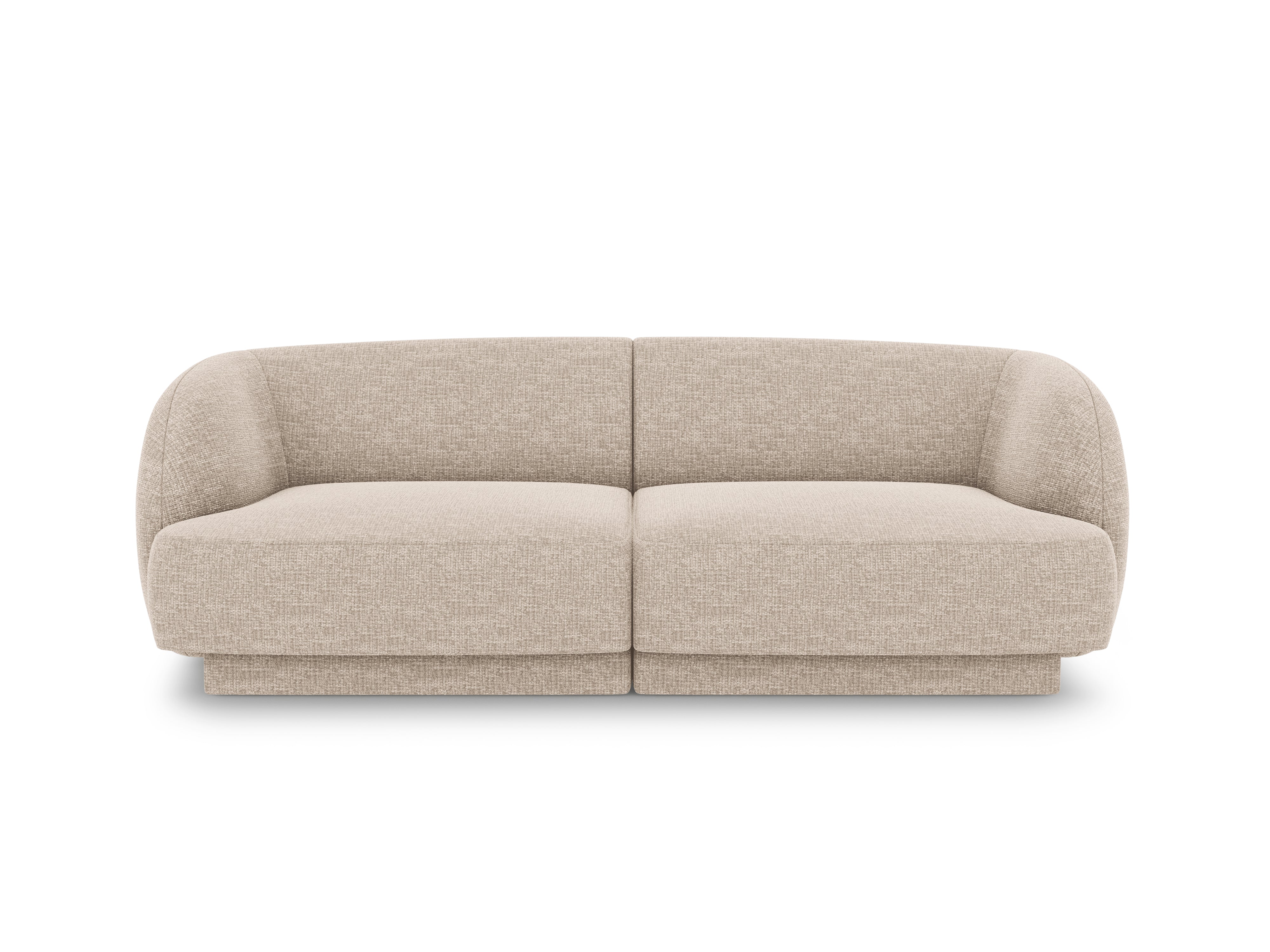 Sofa w tkaninie szenilowej 2-osobowa MILEY beżowy Micadoni    Eye on Design