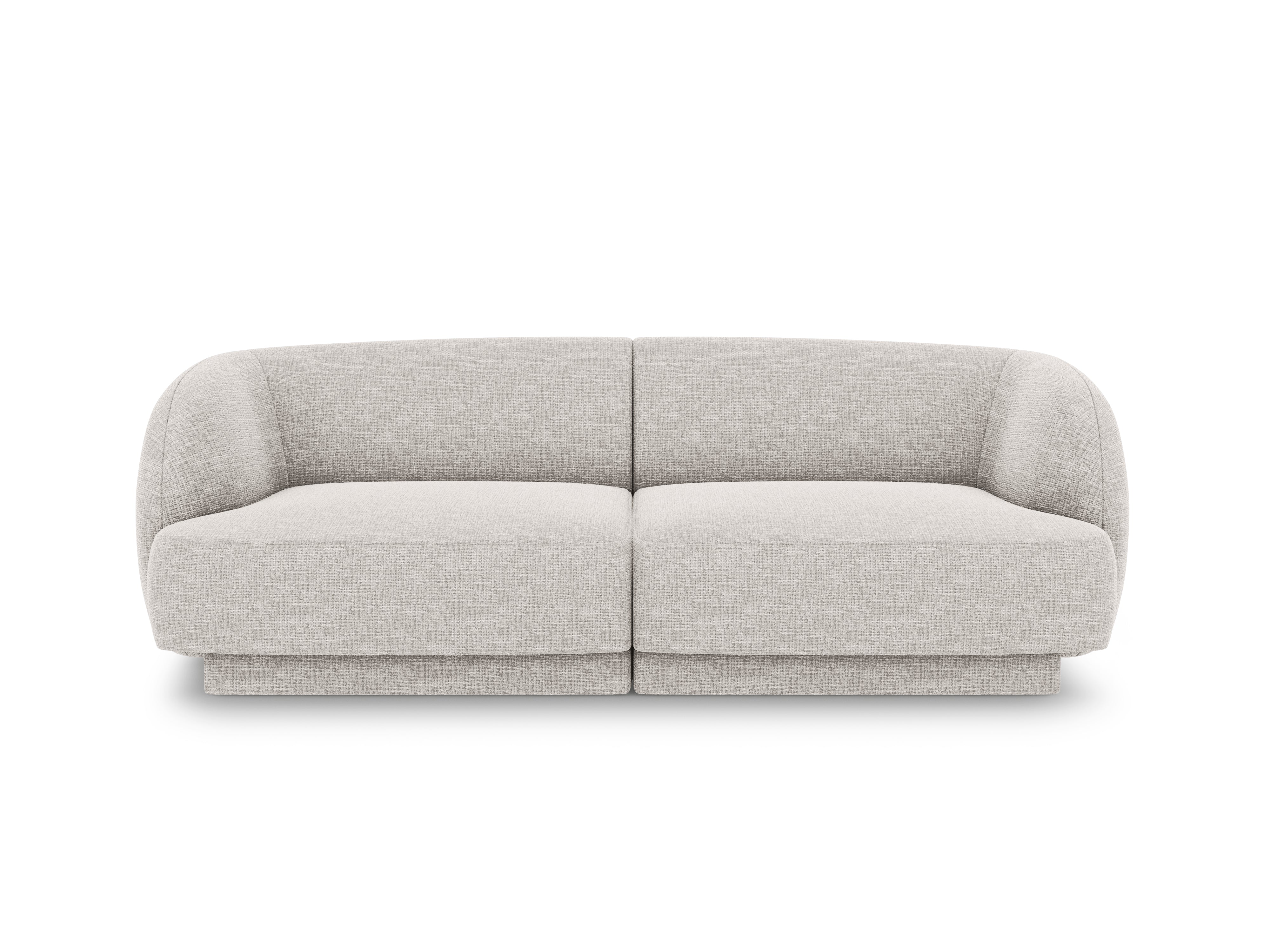 Sofa w tkaninie szenilowej 2-osobowa MILEY jasnoszary Micadoni    Eye on Design