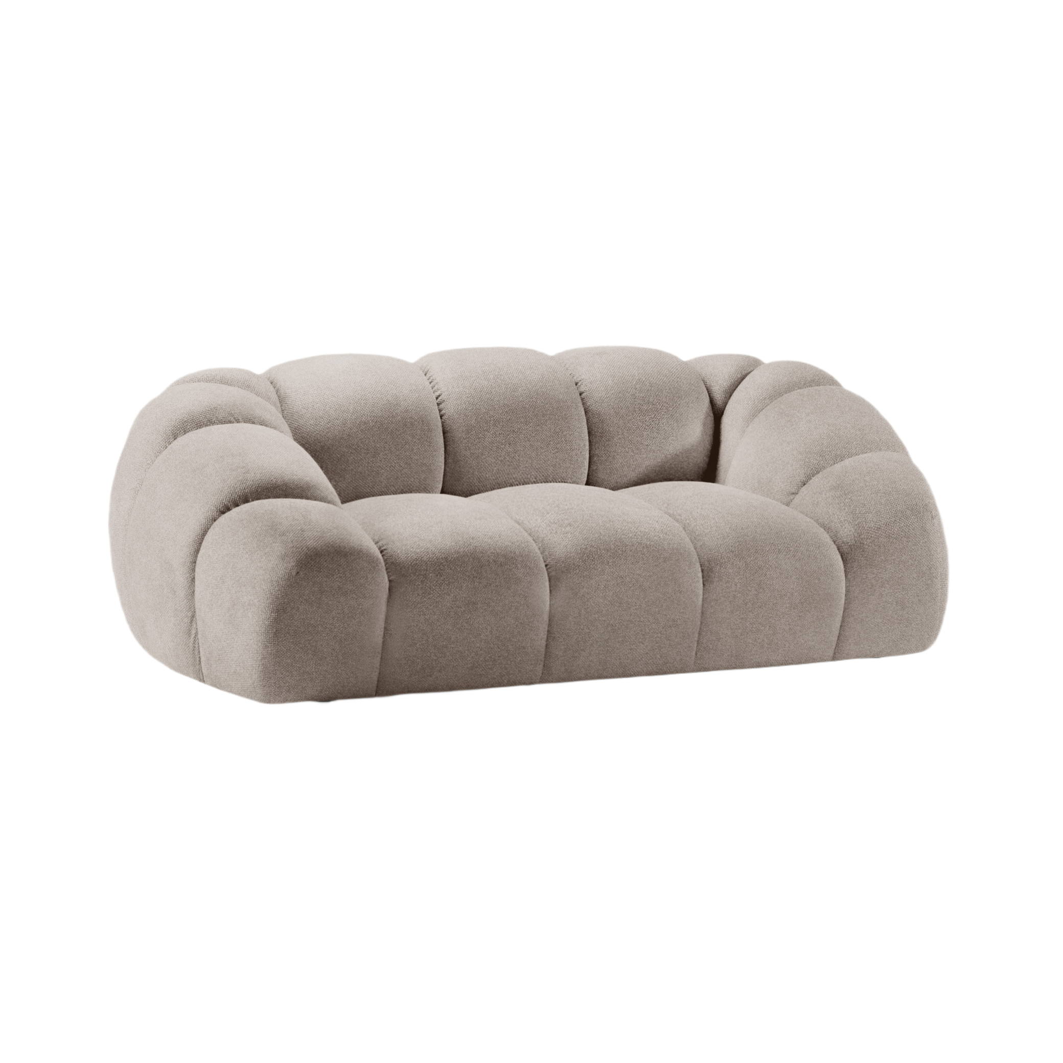 2-seater Sofa DIANA dark beige chenille