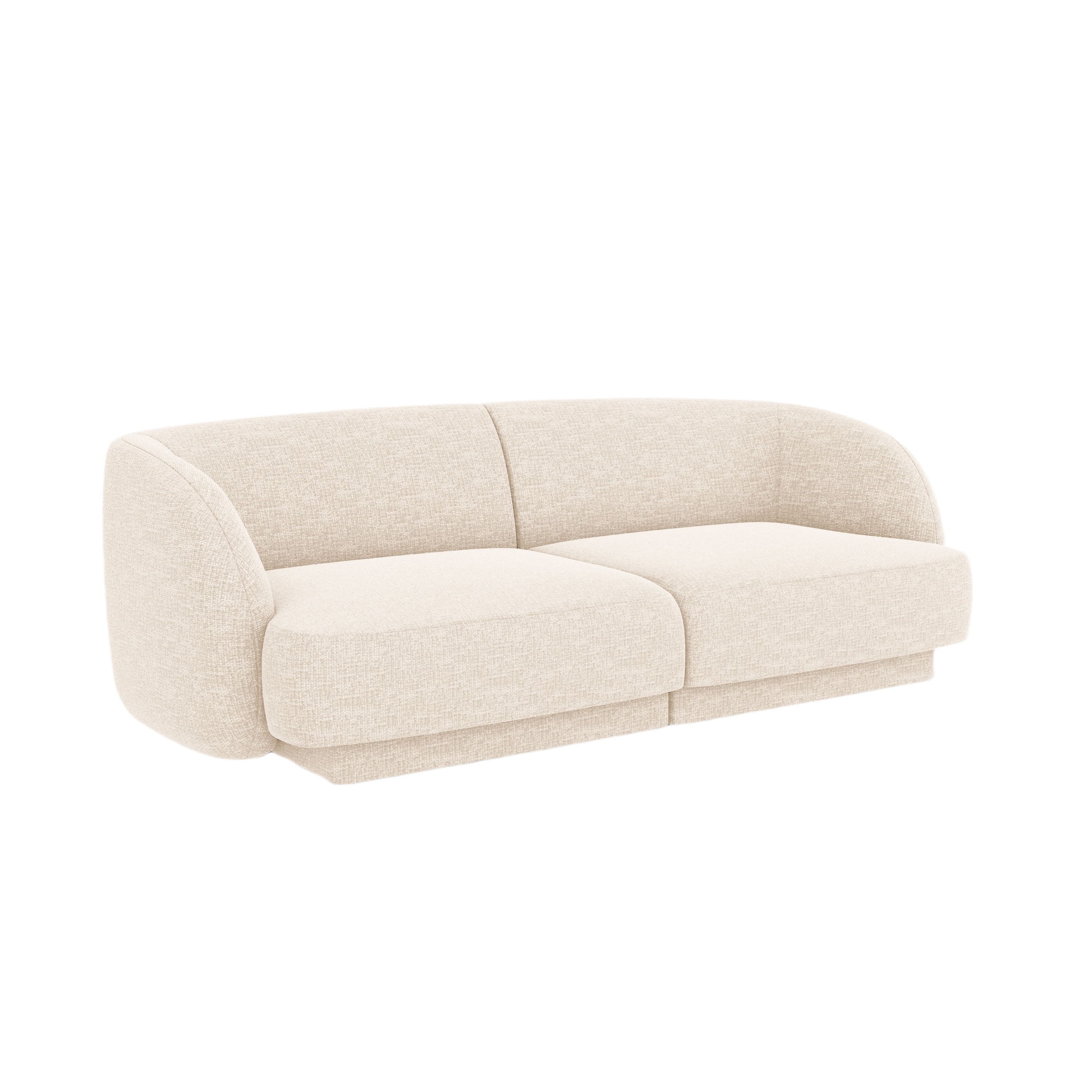 2-seater Sofa MILEY ivory chenille