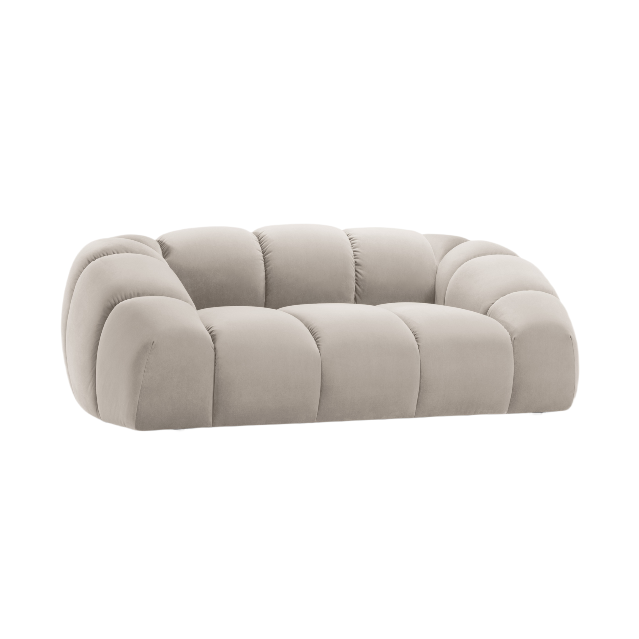 Sofa aksamitna 2-osobowa DIANA beżowy