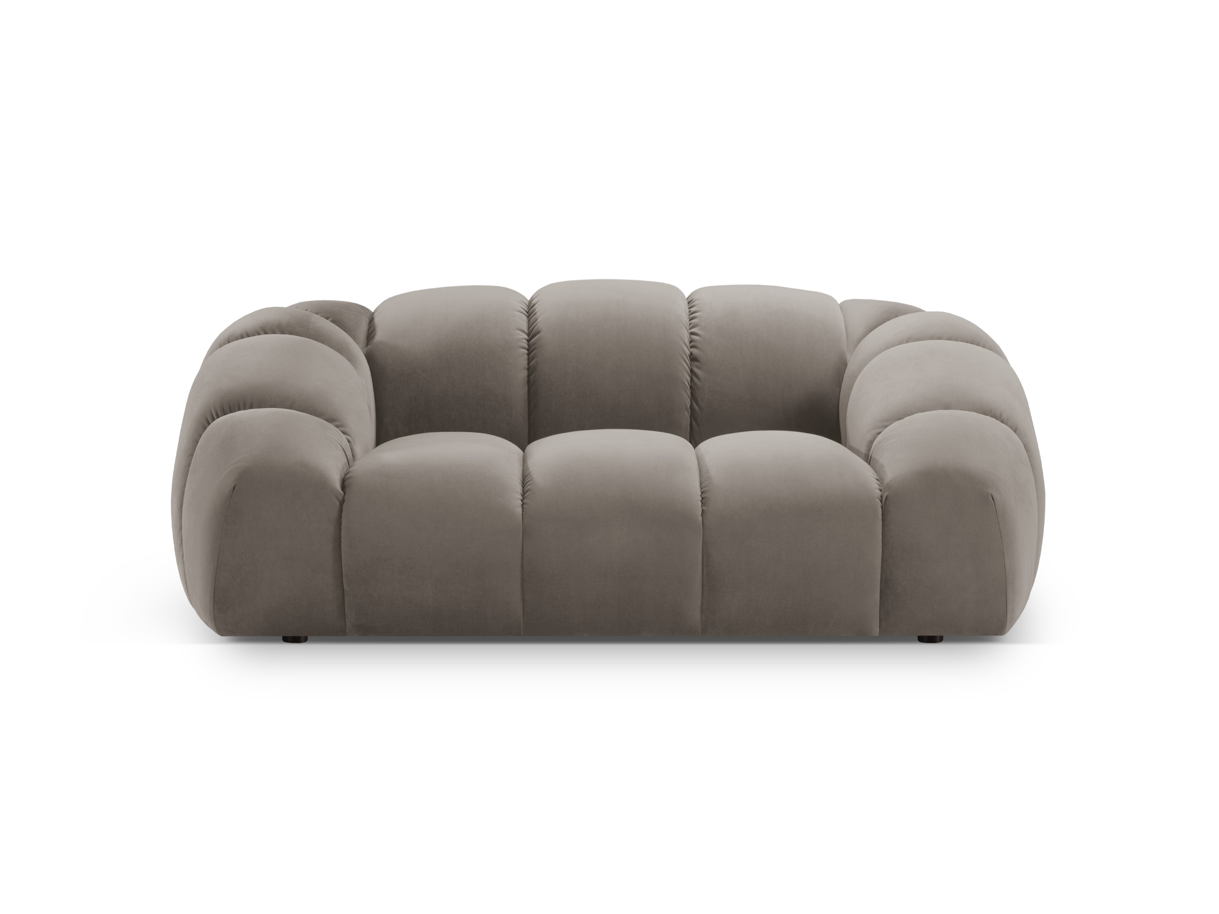 Sofa aksamitna 2-osobowa DIANA szarobrązowy