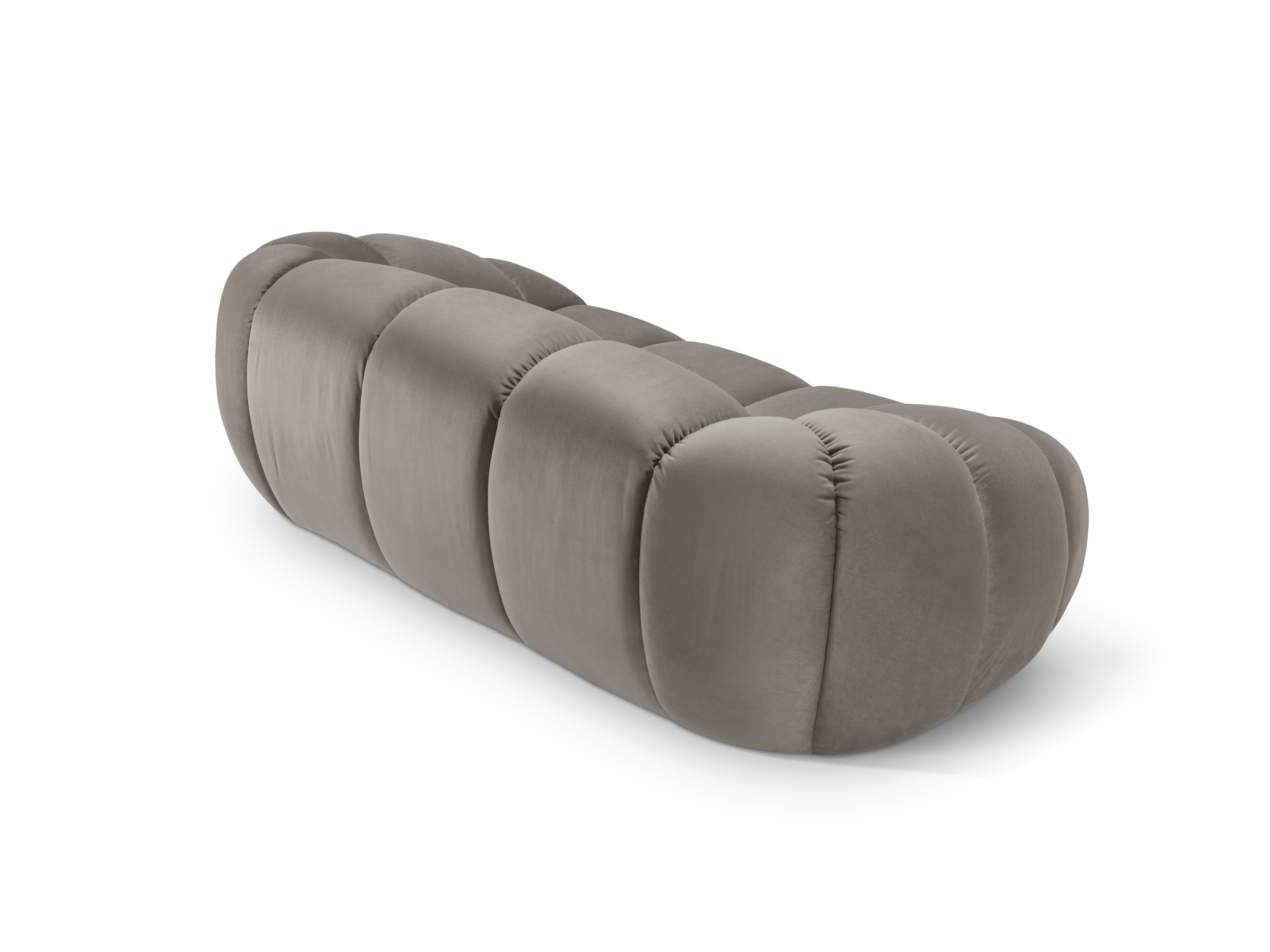 Sofa aksamitna 2-osobowa DIANA szarobrązowy