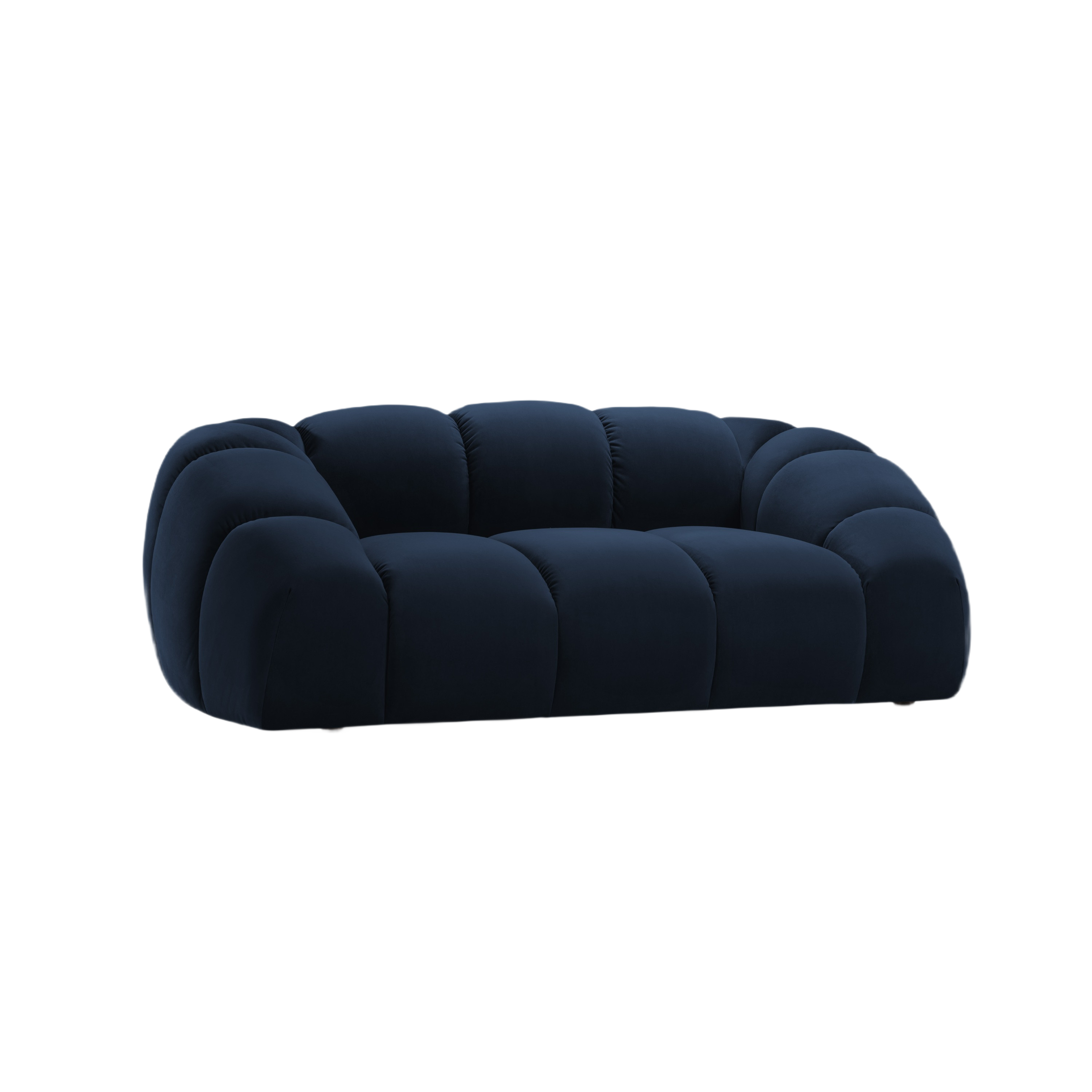 Sofa aksamitna 2-osobowa DIANA granat królewski