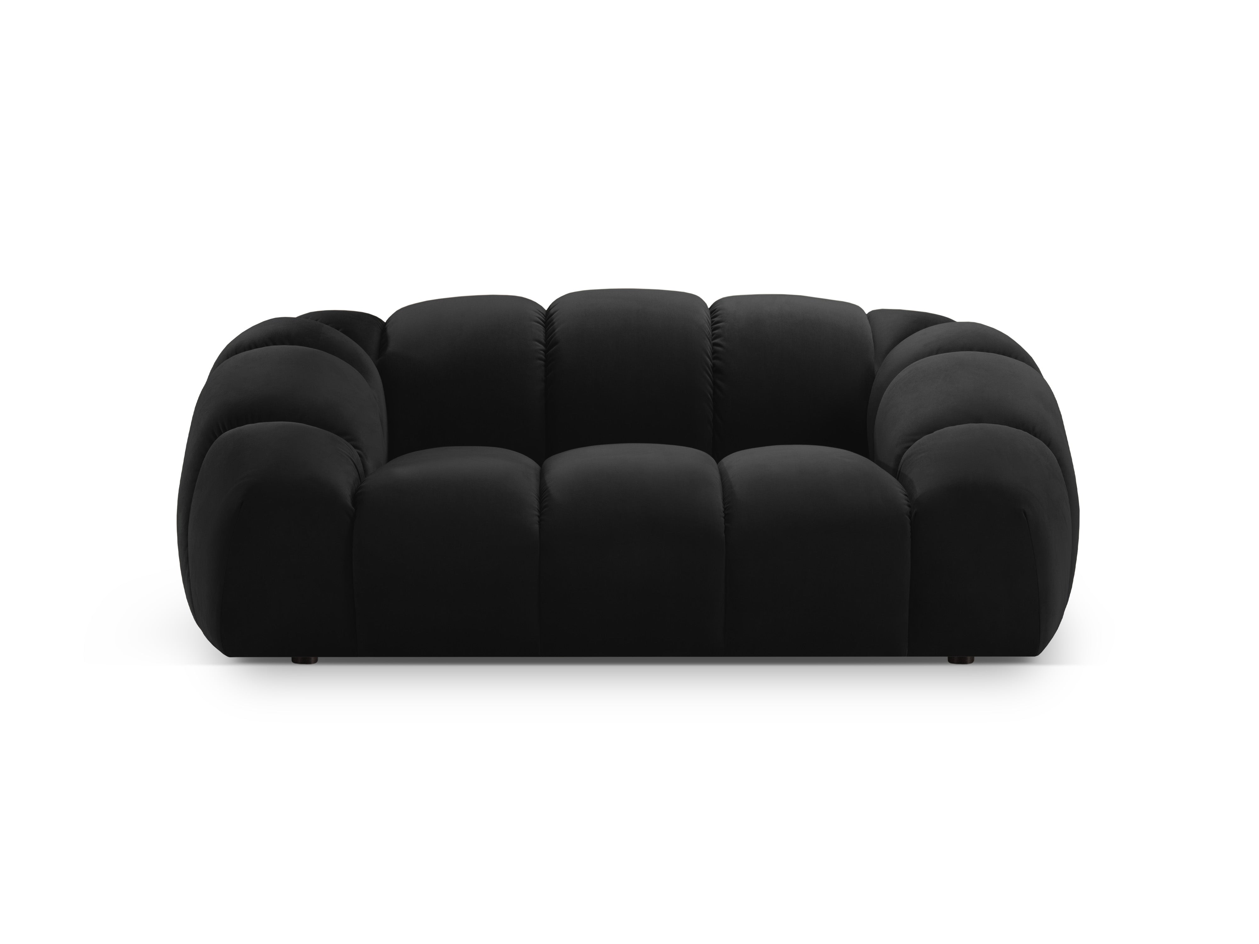 Sofa aksamitna 2-osobowa DIANA czarny