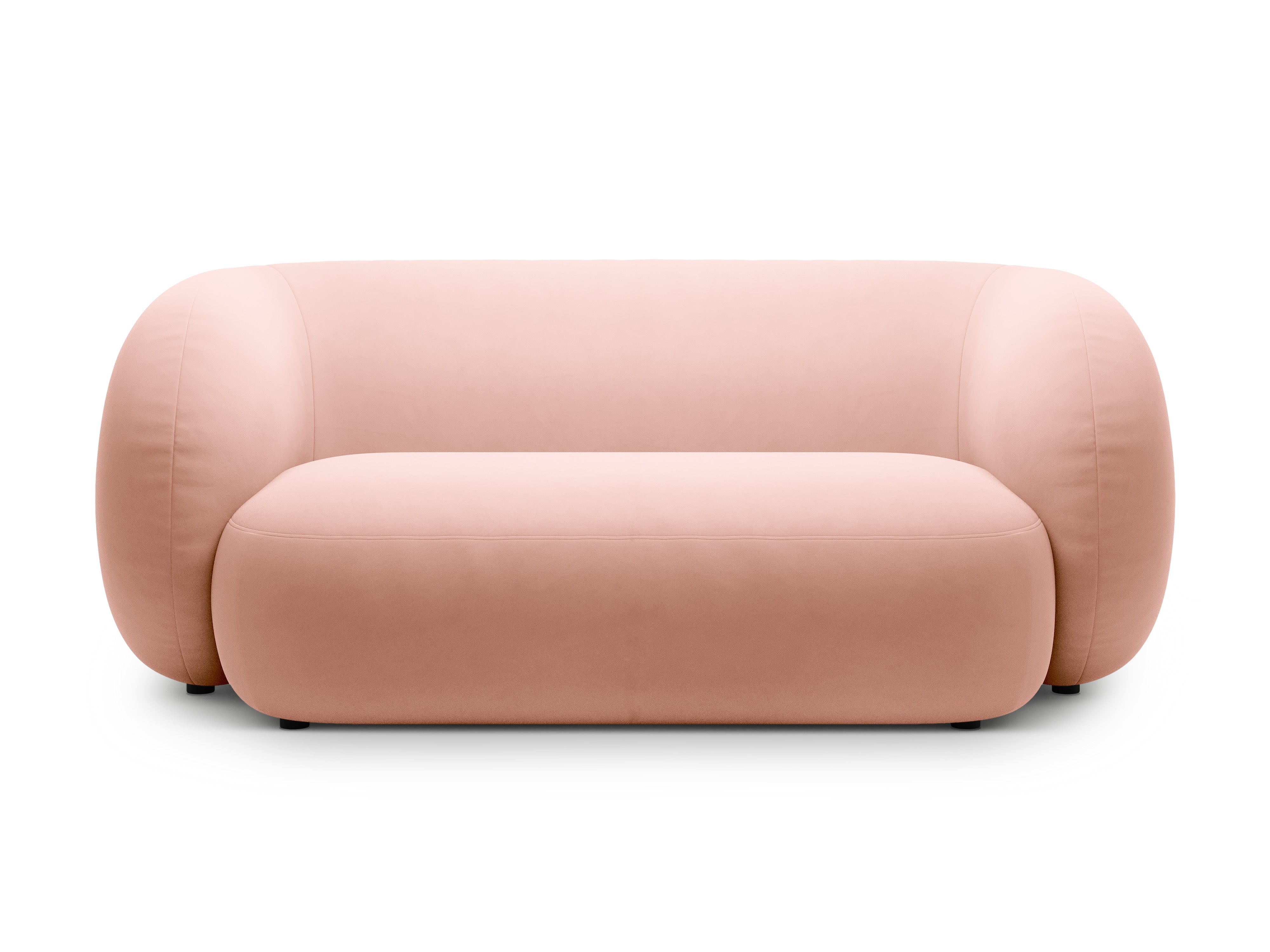 Sofa aksamitna 2-osobowa KATE jasnoróżowy