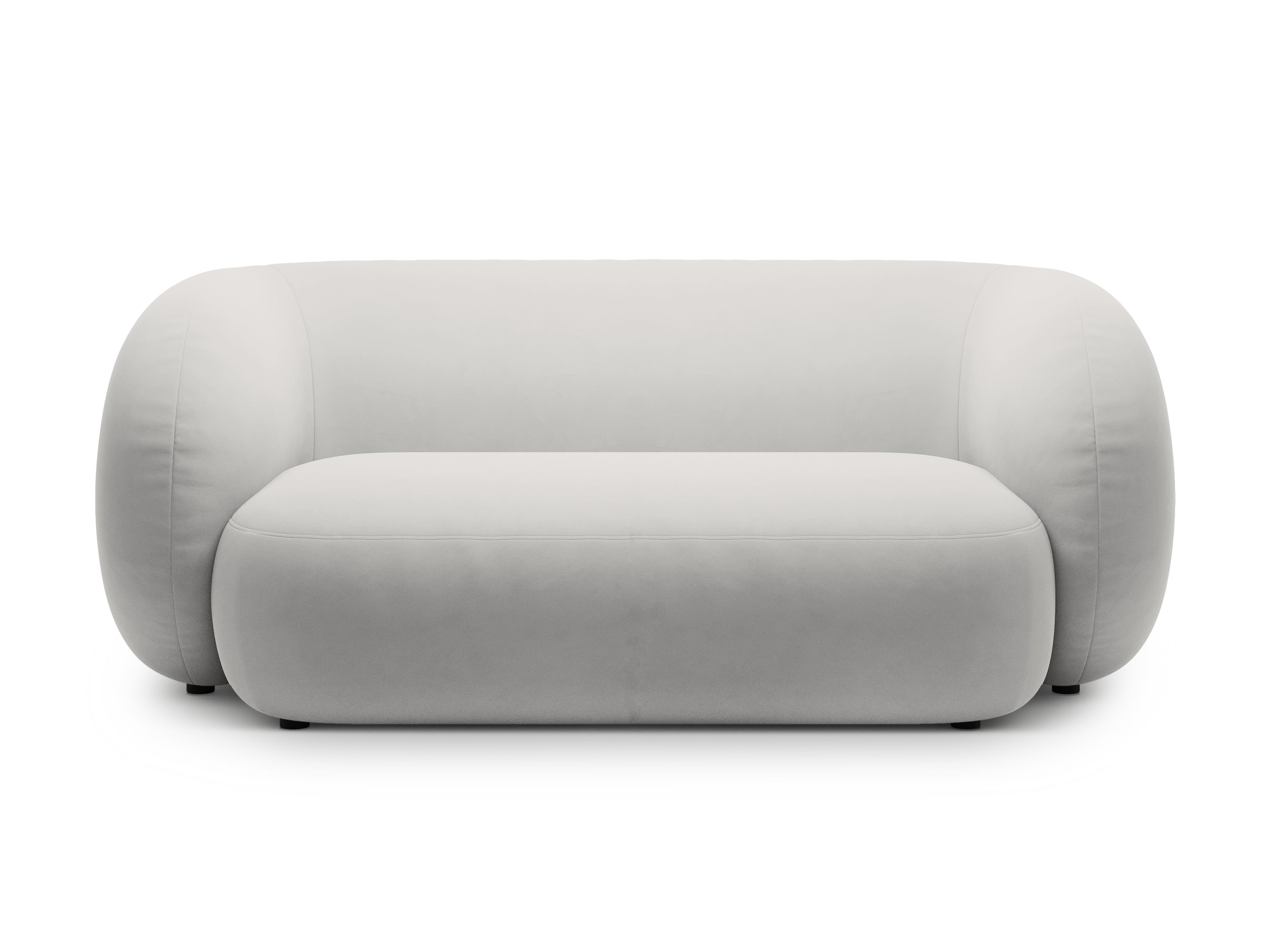 Velvet 2-Seater Sofa KATE Light Gray [Monika] [Amelia spr]