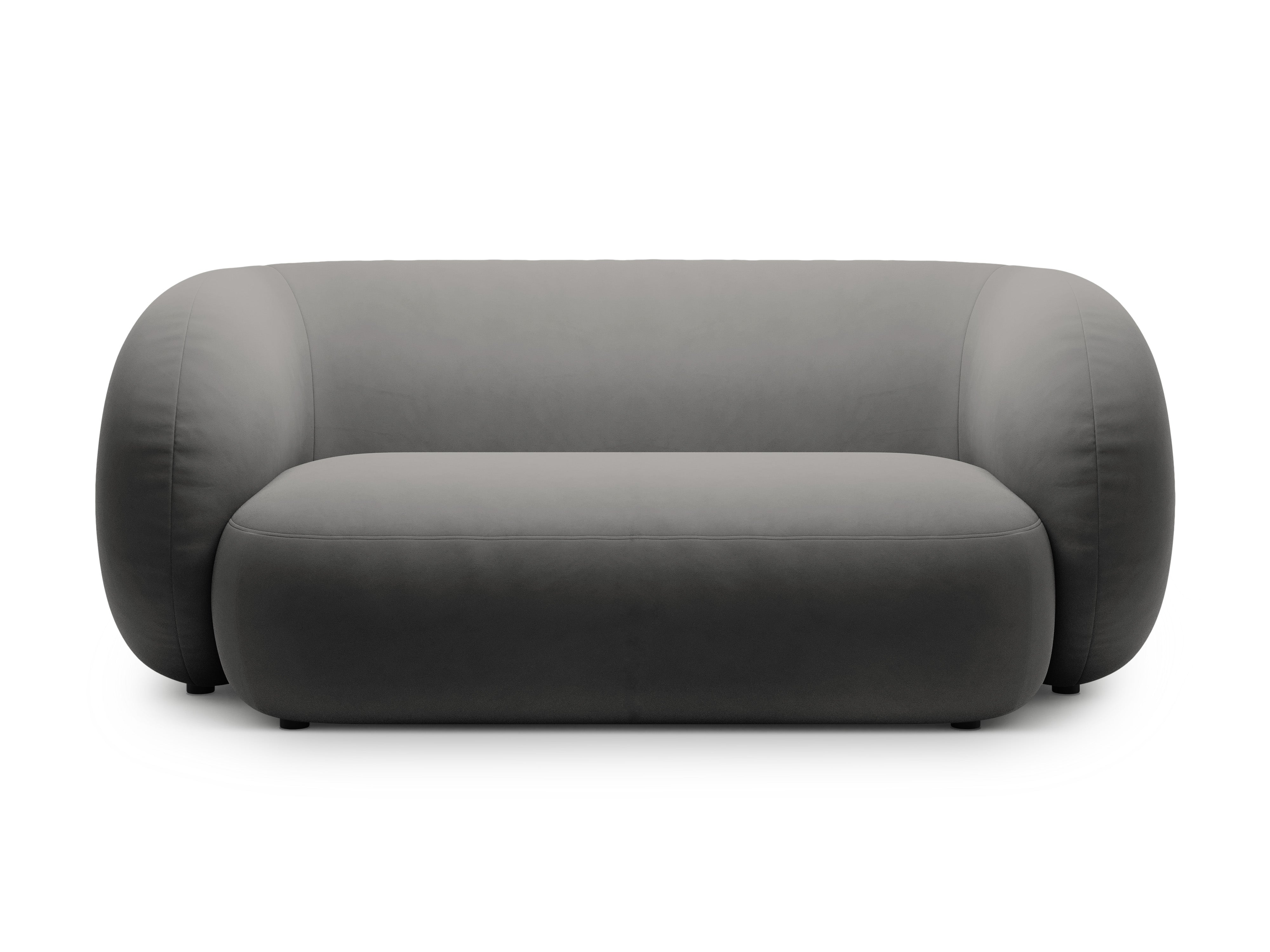 Velvet 2-Seater Sofa KATE Dark Gray [Monika] [Amelia spr]