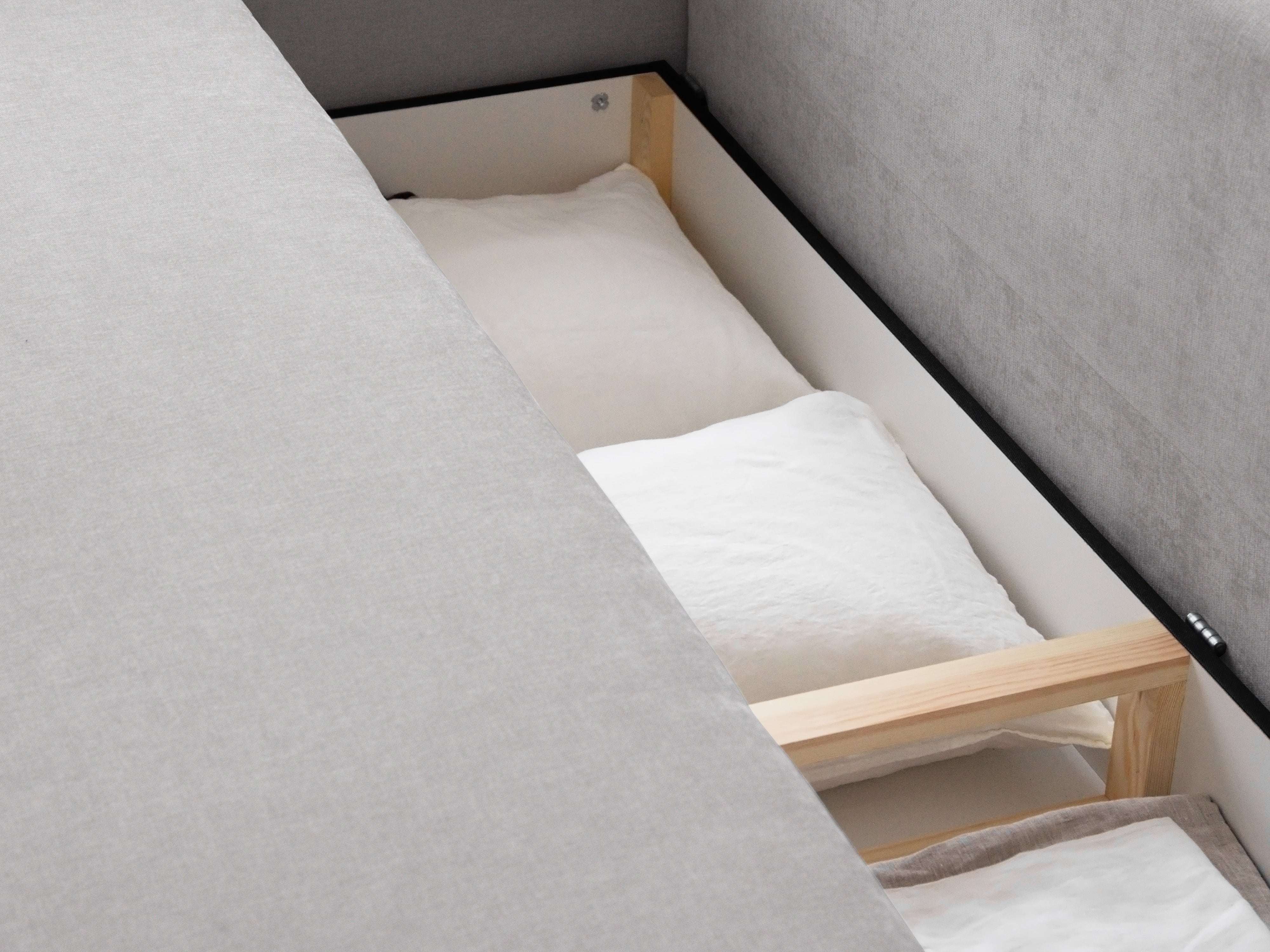 Sofa 3-Sitzer mit Schlaffunktion ELEN beige Chenille [Monika] [Julia spr]