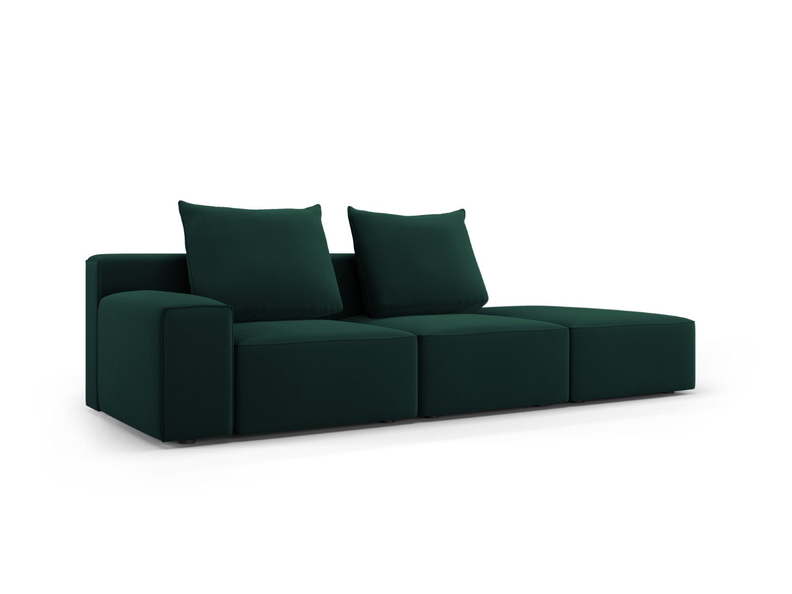 Sofa aksamitna prawostronna 4-osobowa IVY butelkowa zieleń Mazzini Sofas    Eye on Design