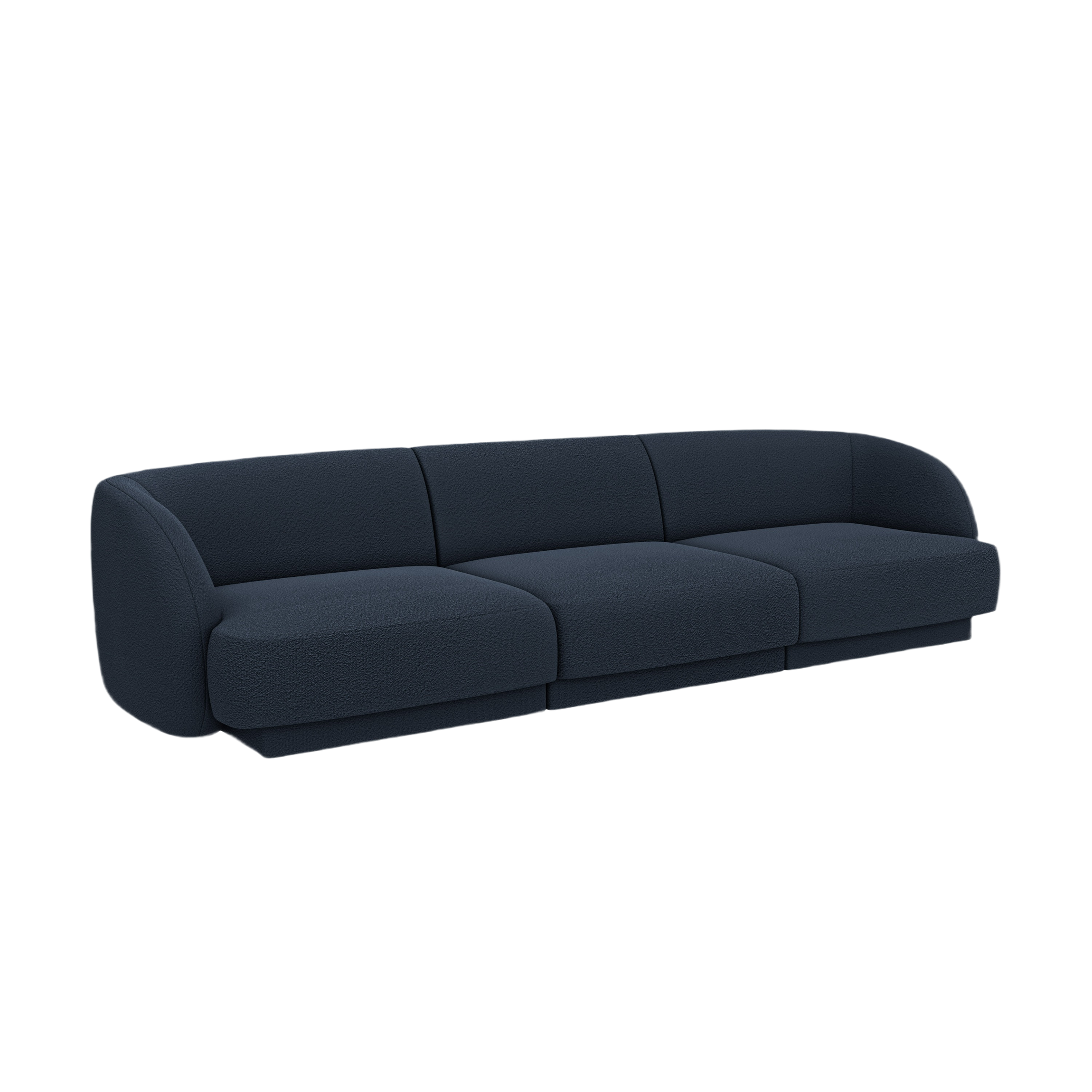 Sofa 3-osobowa MILEY ciemnoniebieski boucle