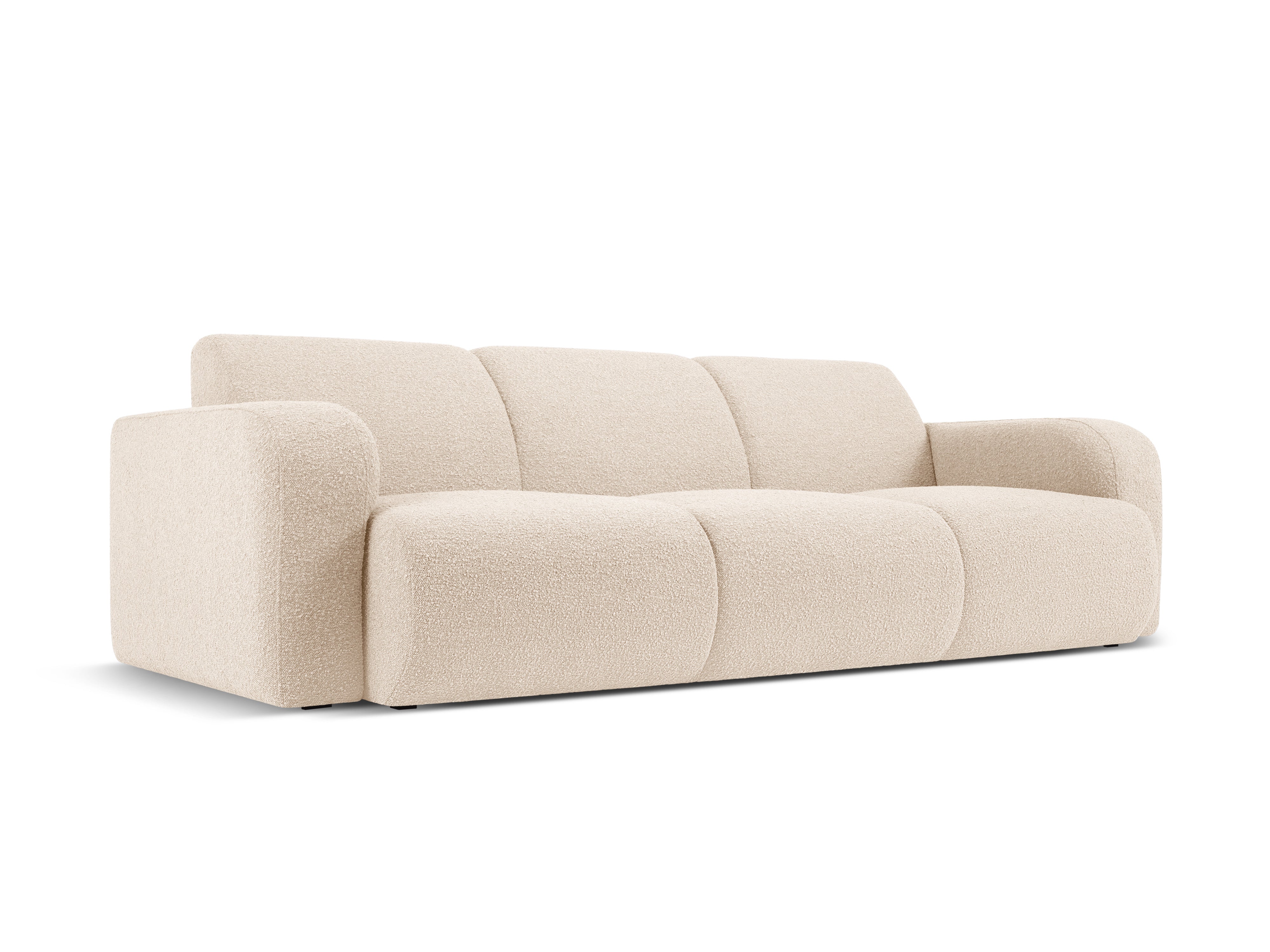 Sofa w tkaninie boucle 3-osobowa MOLINO beżowy Micadoni    Eye on Design