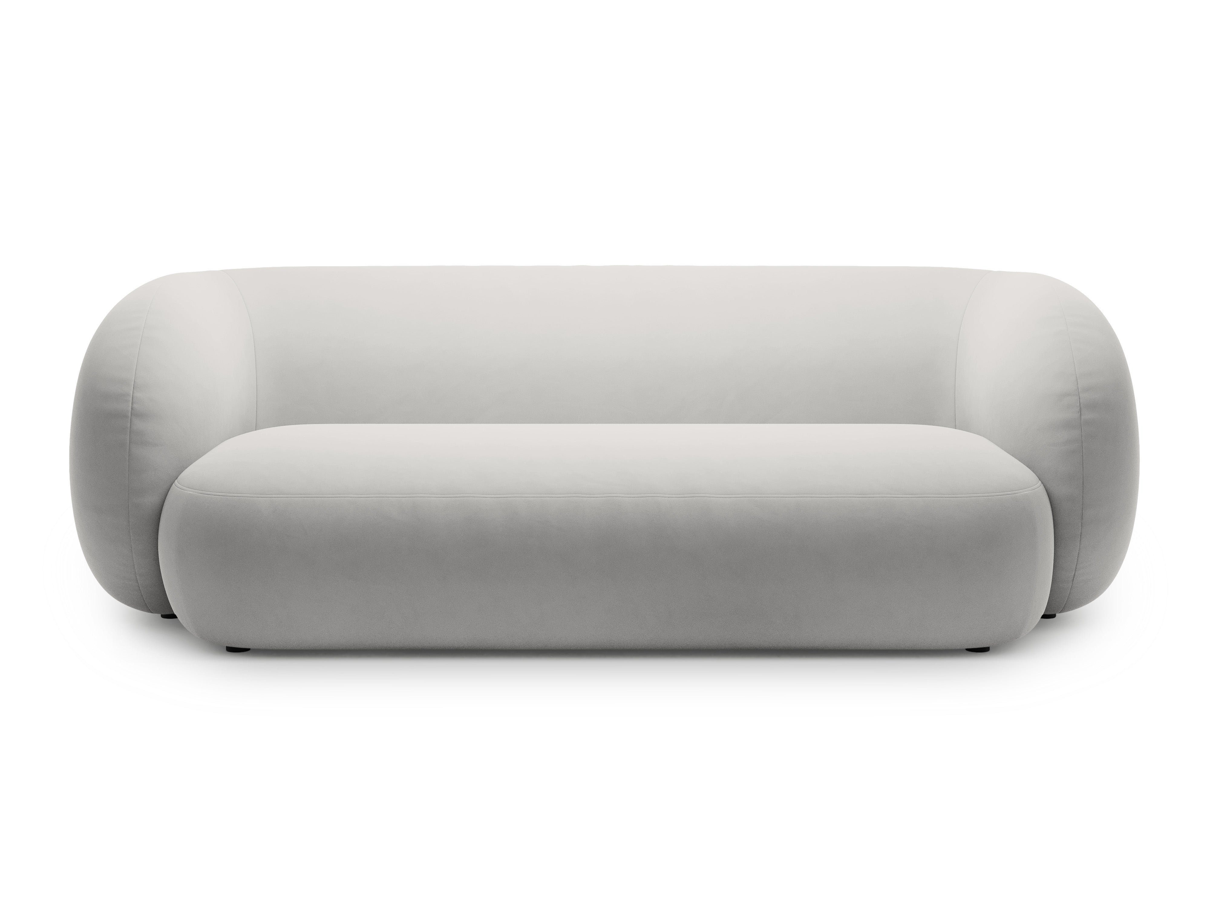 Velvet 3-Seater Sofa KATE Light Gray [Monika] [Amelia spr]