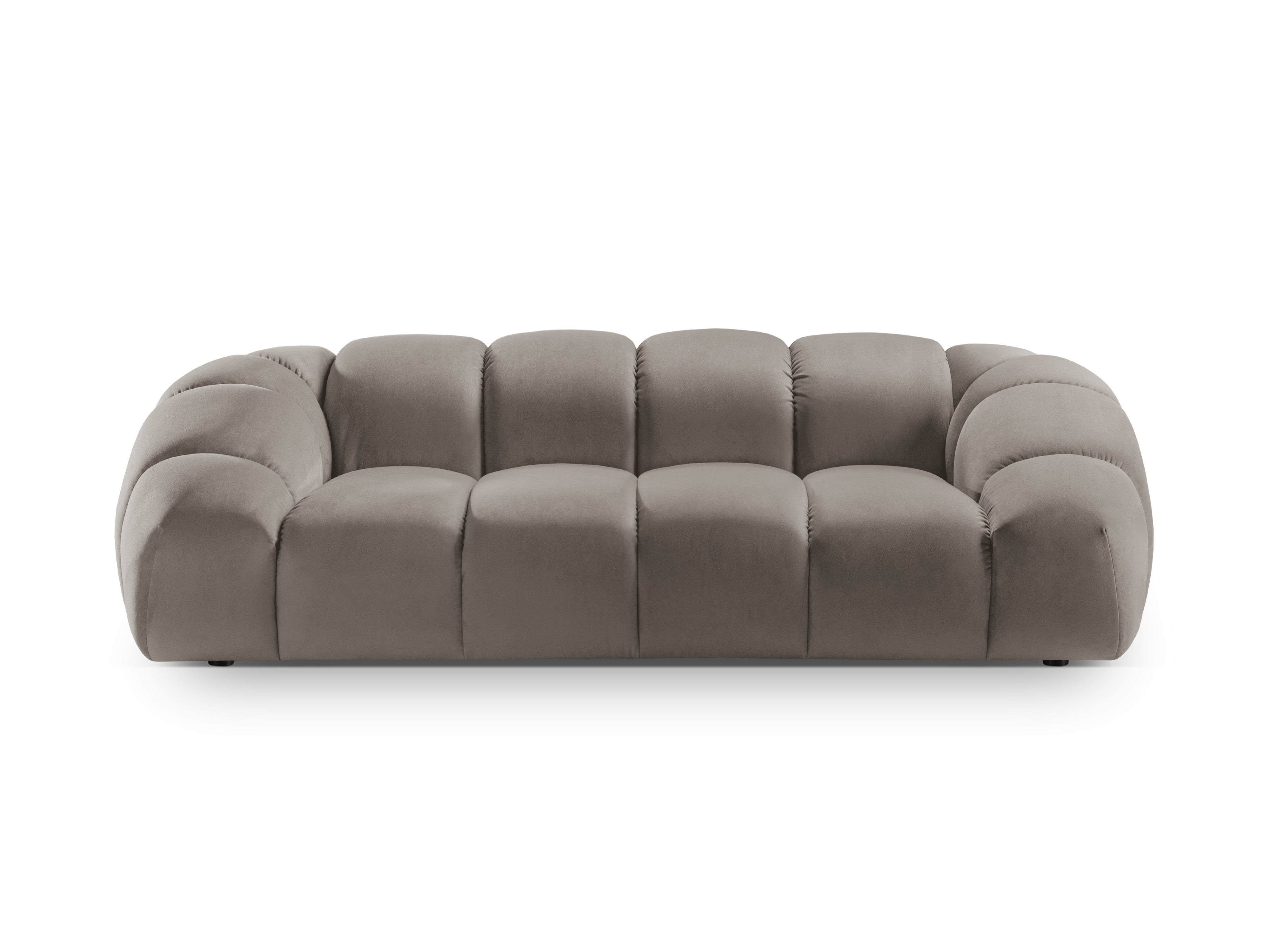Sofa aksamitna 2,5-osobowa DIANA szarobrązowy