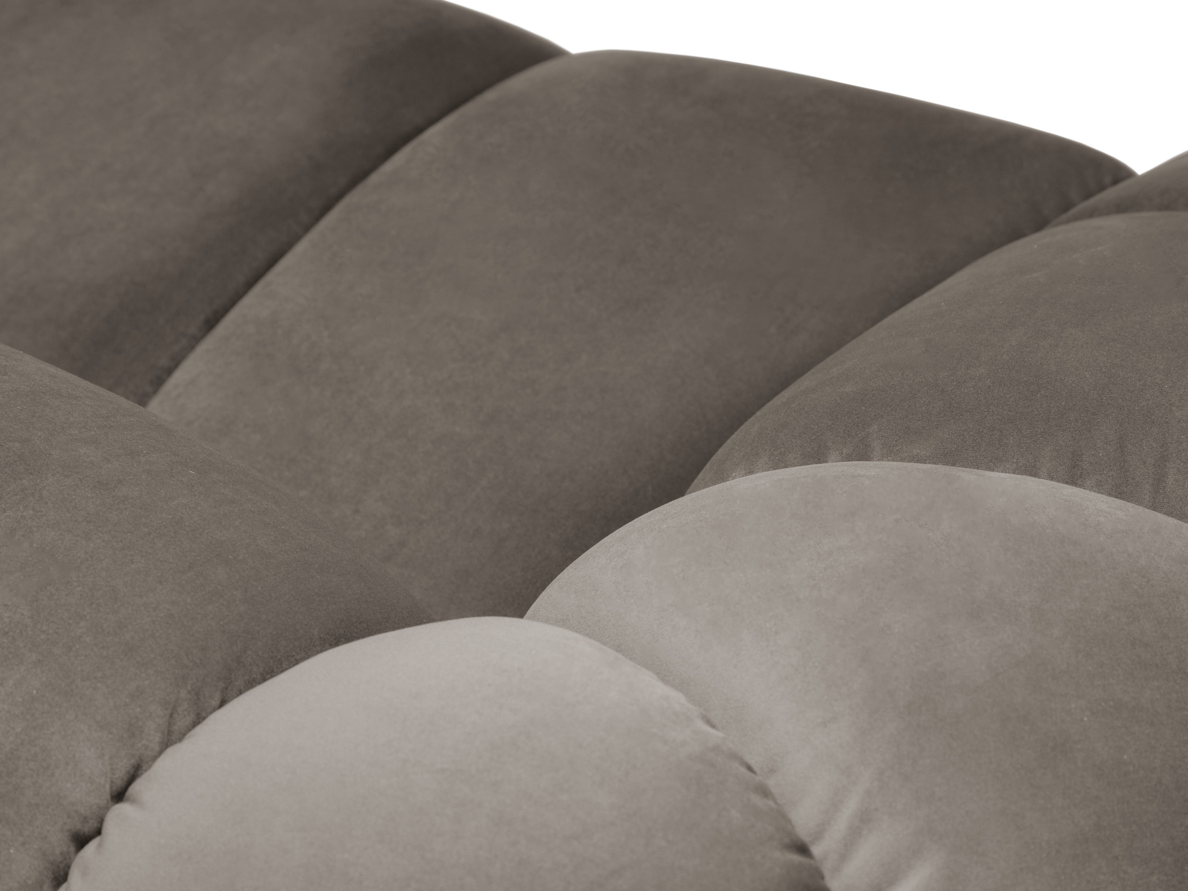 Sofa aksamitna 2,5-osobowa DIANA szarobrązowy