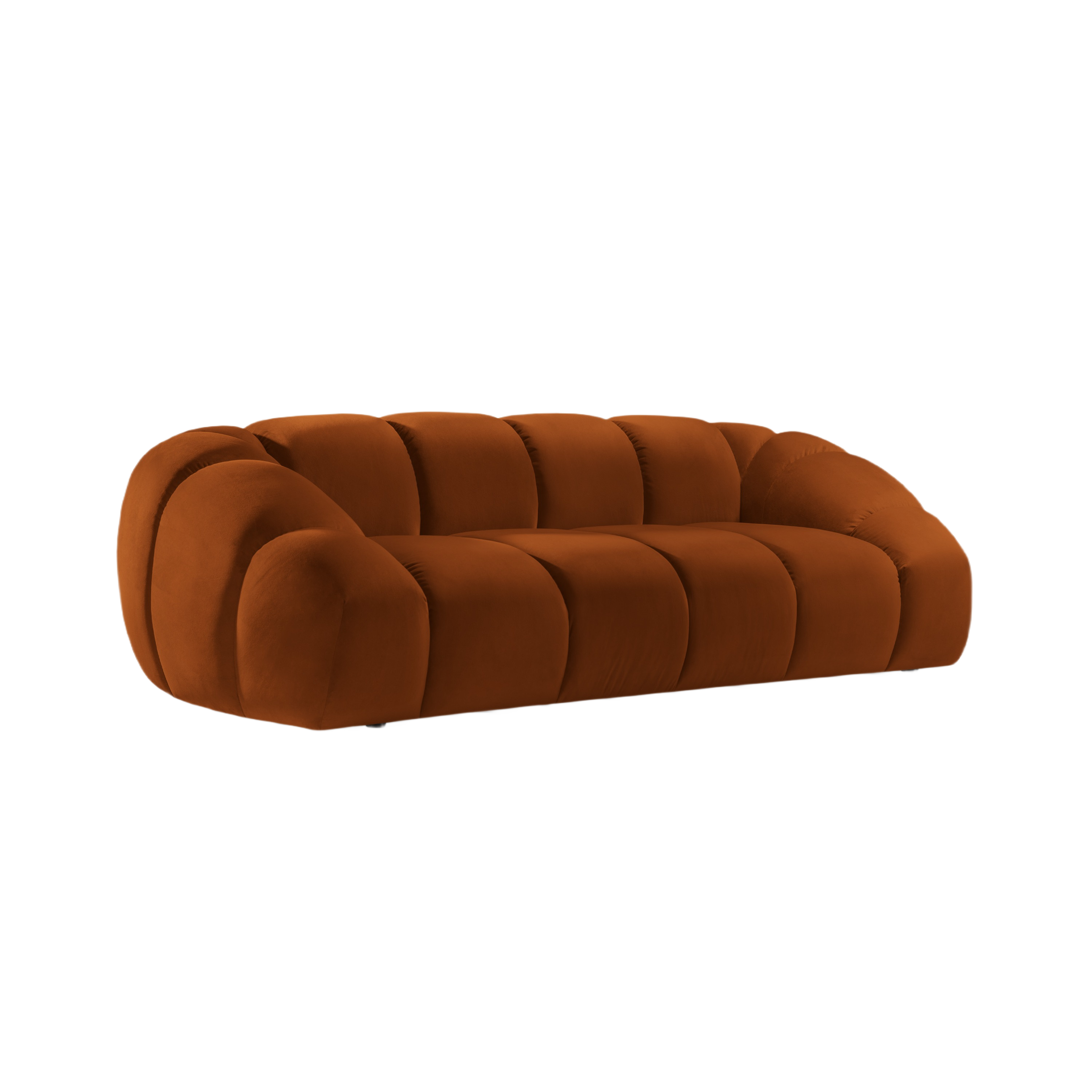 Sofa aksamitna 2,5-osobowa DIANA terracotta
