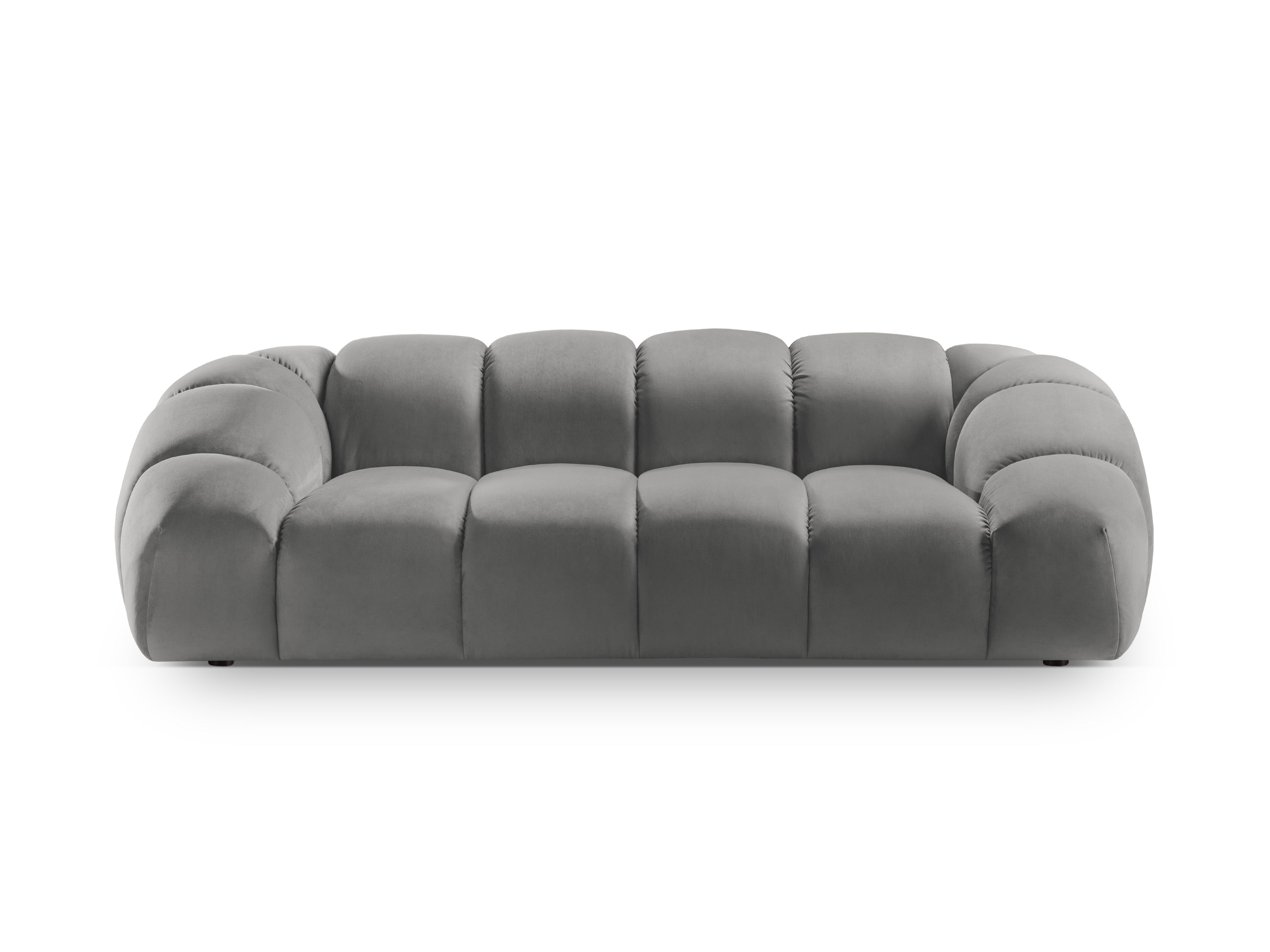 Sofa aksamitna 2,5-osobowa DIANA szary