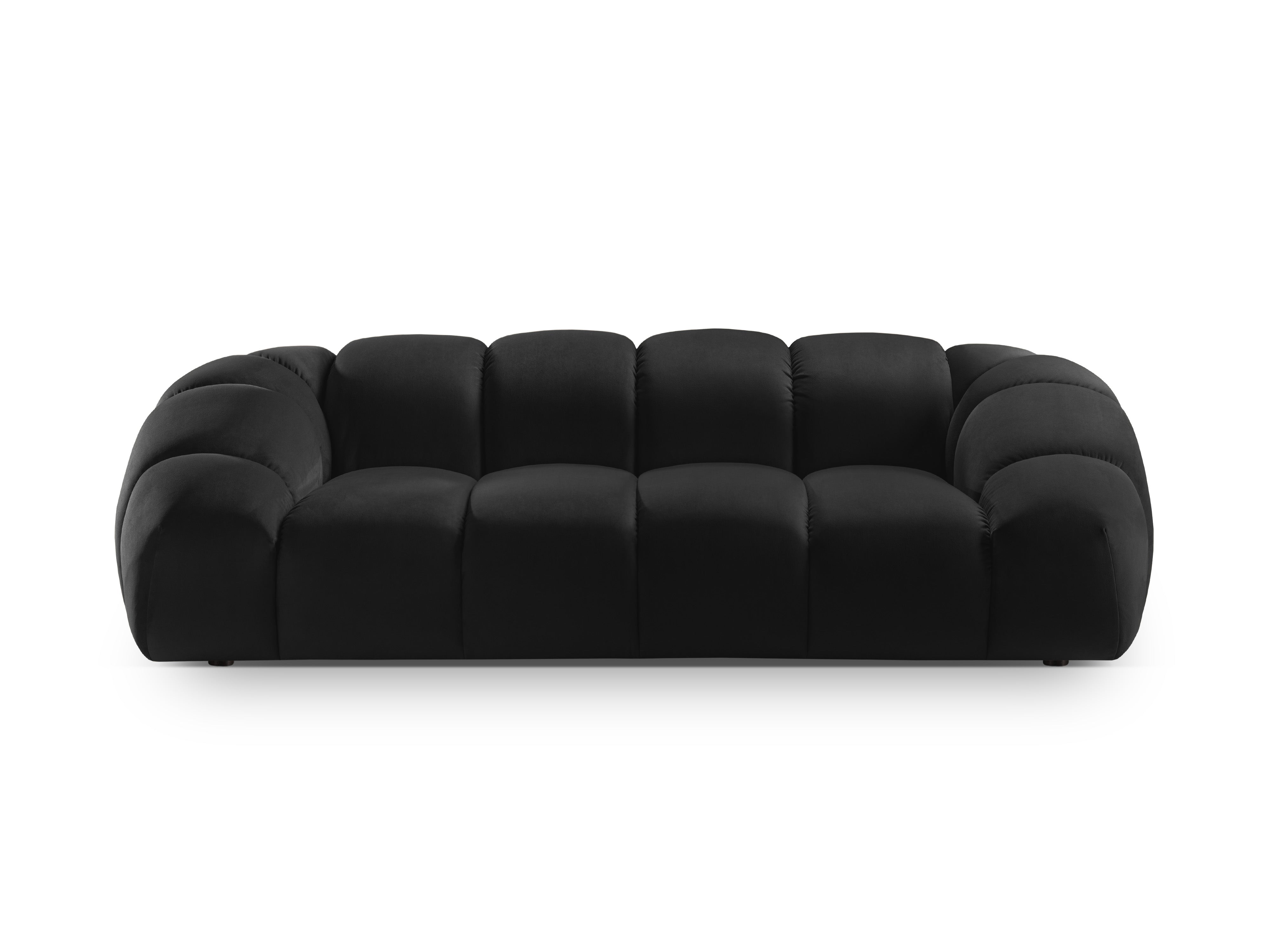 Sofa aksamitna 2,5-osobowa DIANA czarny