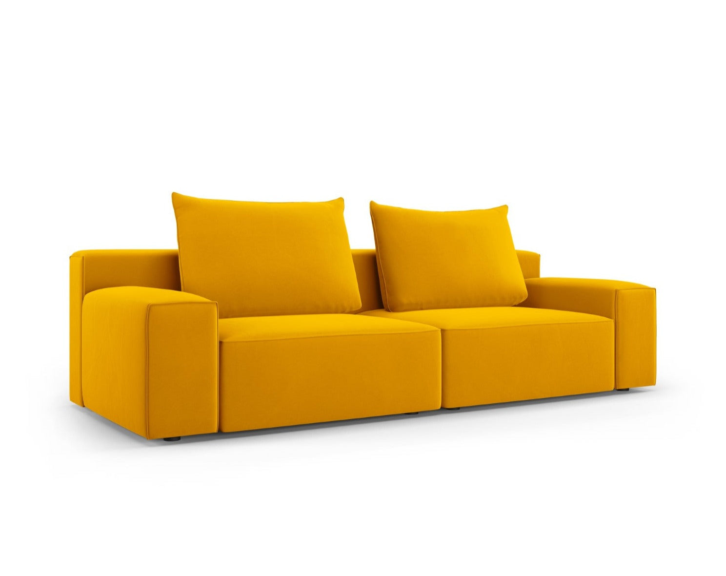 Sofa aksamitna 4-osobowa IVY żółty Mazzini Sofas    Eye on Design