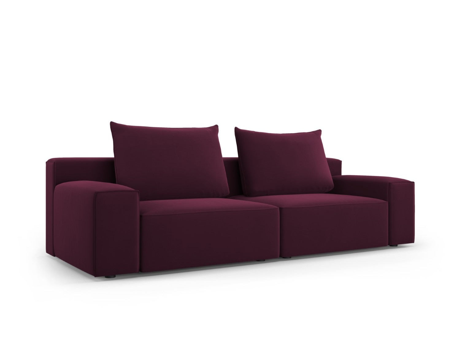 Sofa aksamitna 4-osobowa IVY burgundowy Mazzini Sofas    Eye on Design