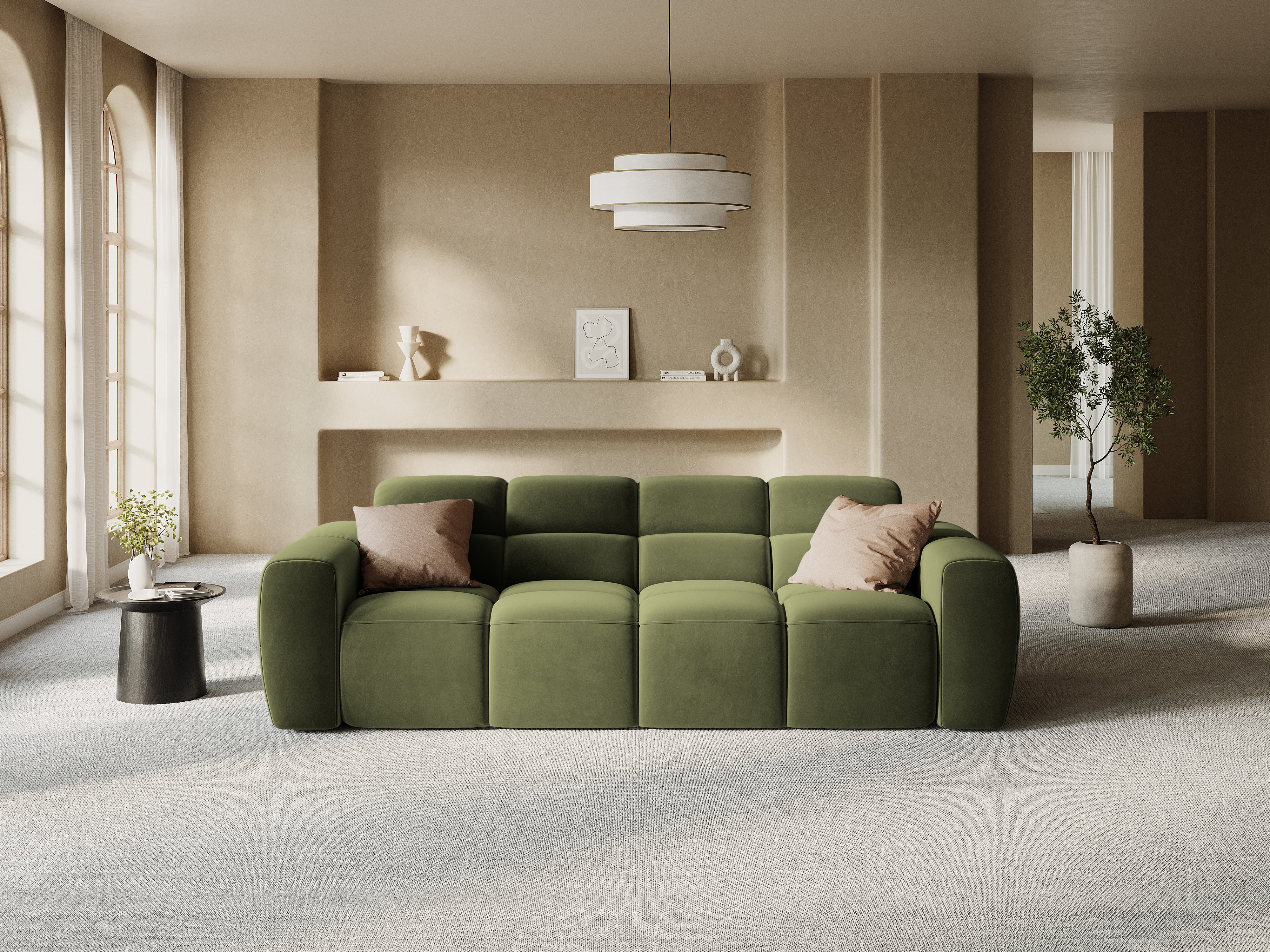 Sofa 4-osobowa LISA zielony szenil