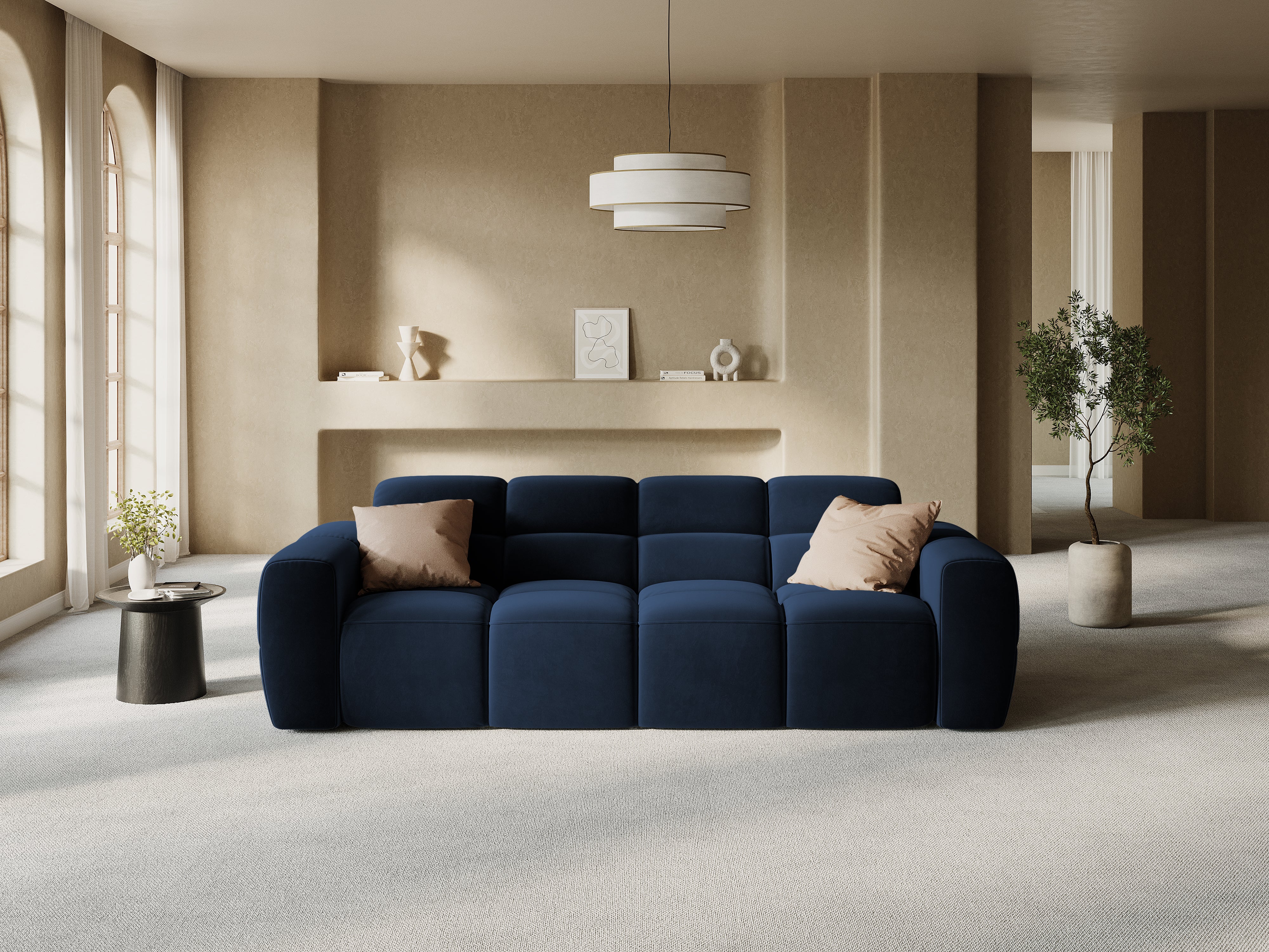 Sofa 4-osobowa LISA jasnoniebieski szenil
