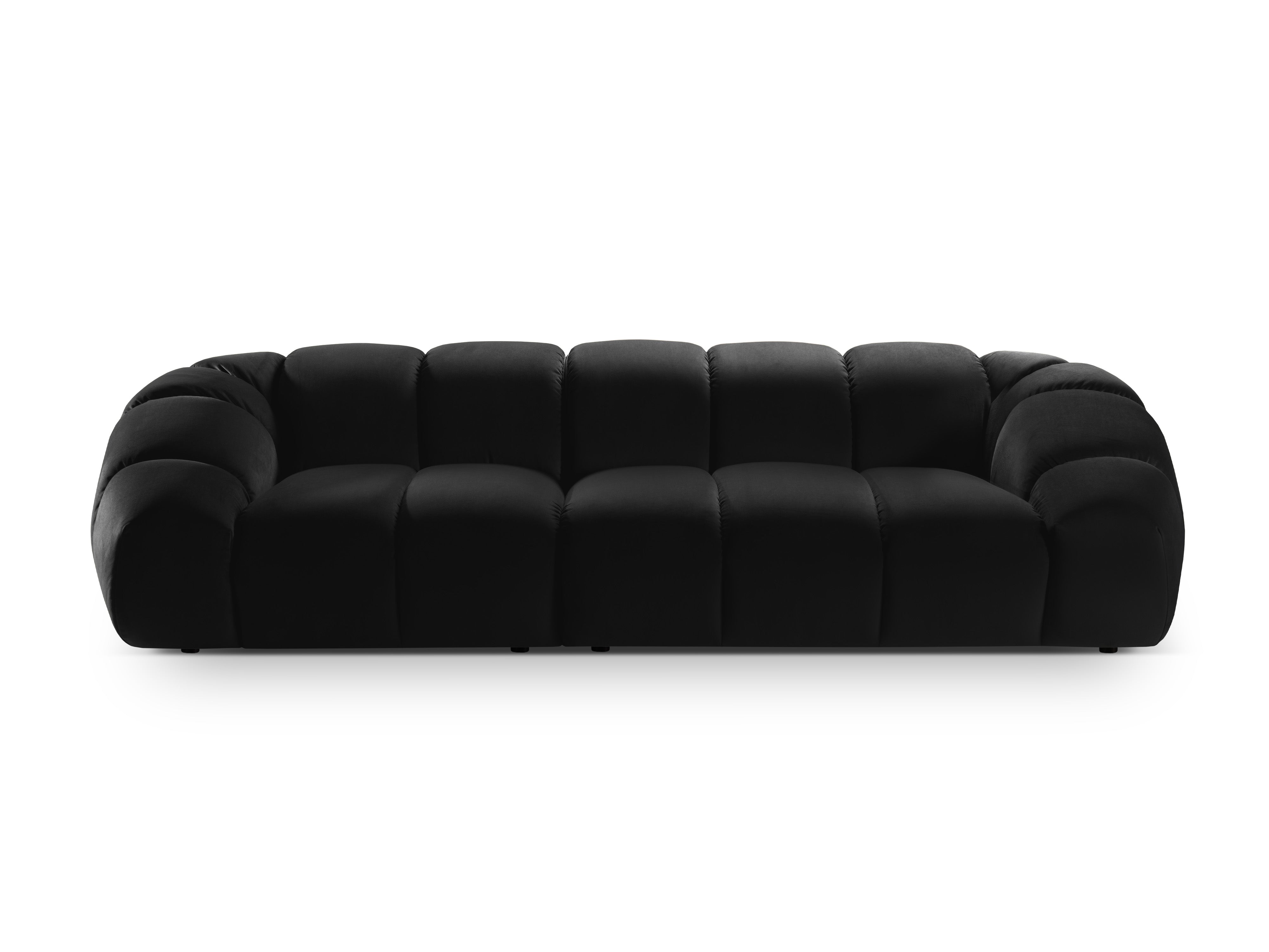 Sofa aksamitna 4-osobowa DIANA czarny