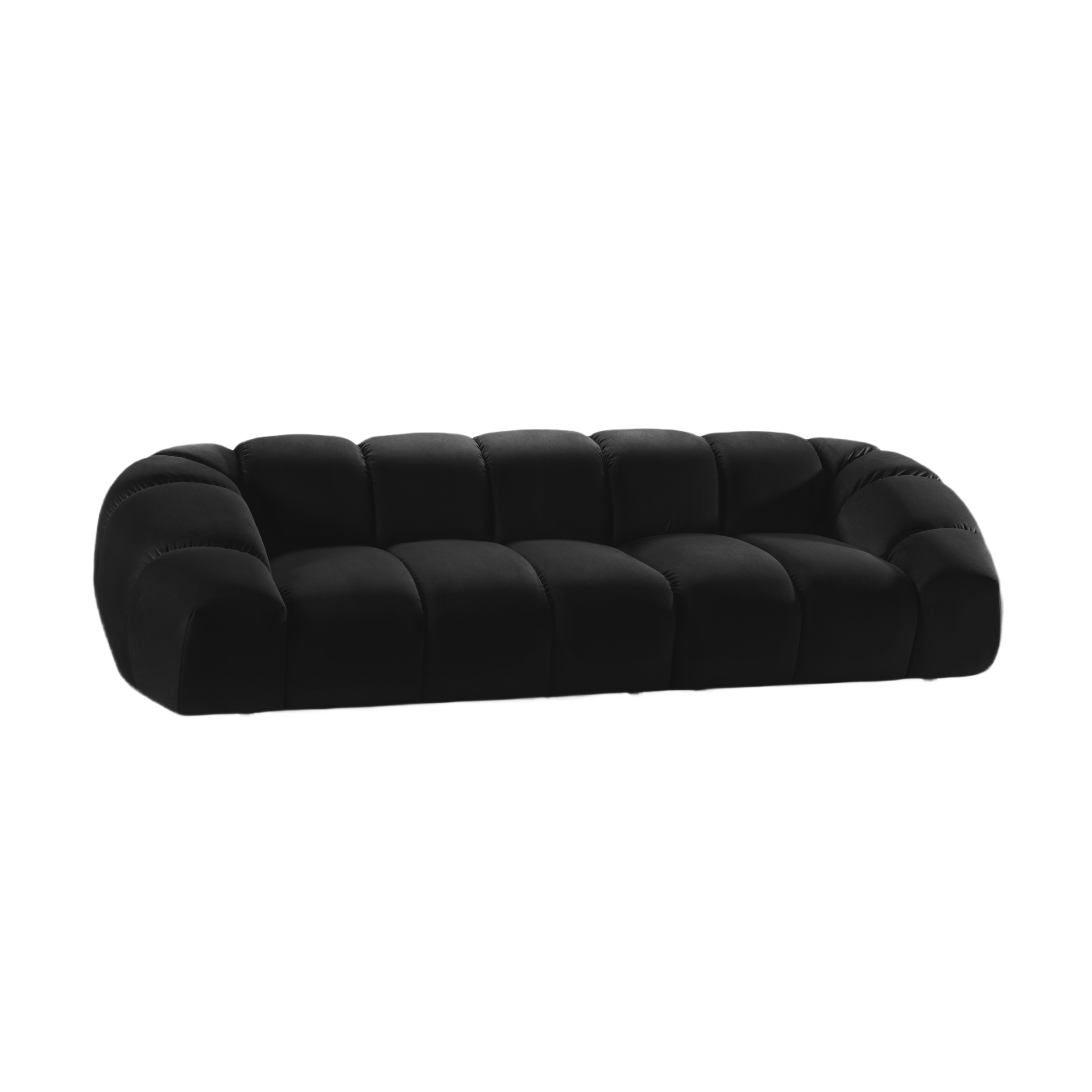 Sofa aksamitna 4-osobowa DIANA czarny
