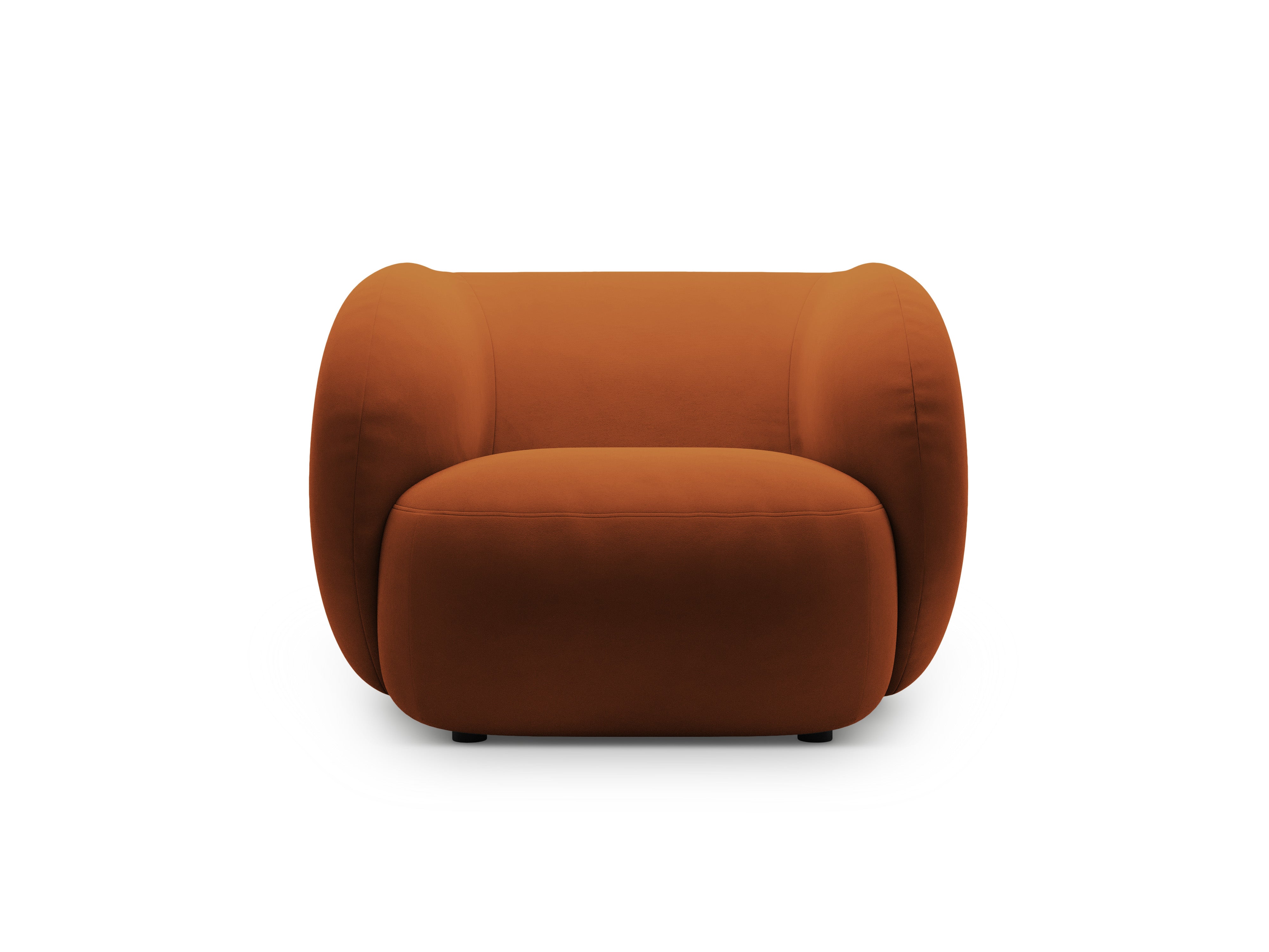 Fotel aksamitny KATE terracotta