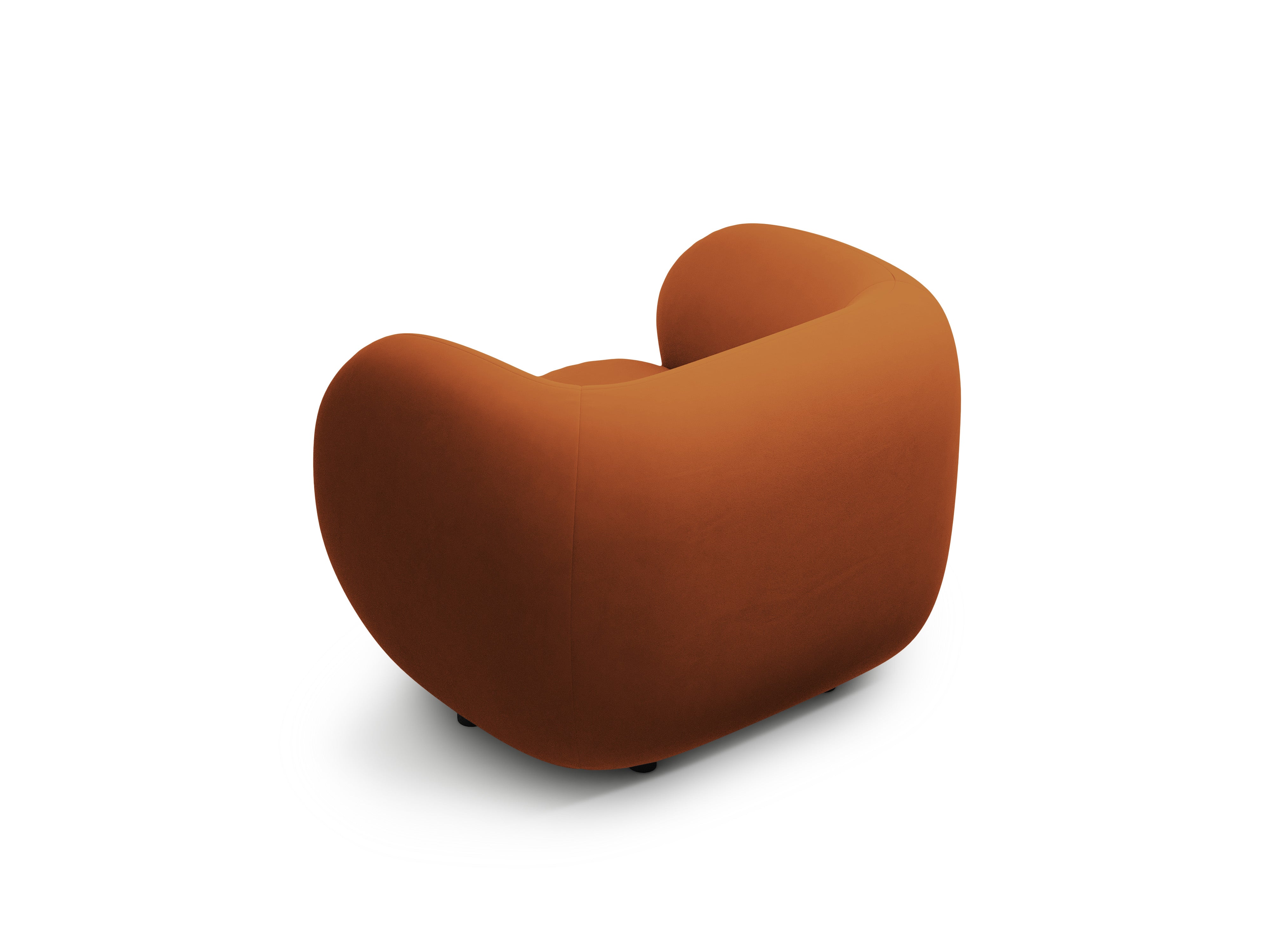 Fotel aksamitny KATE terracotta
