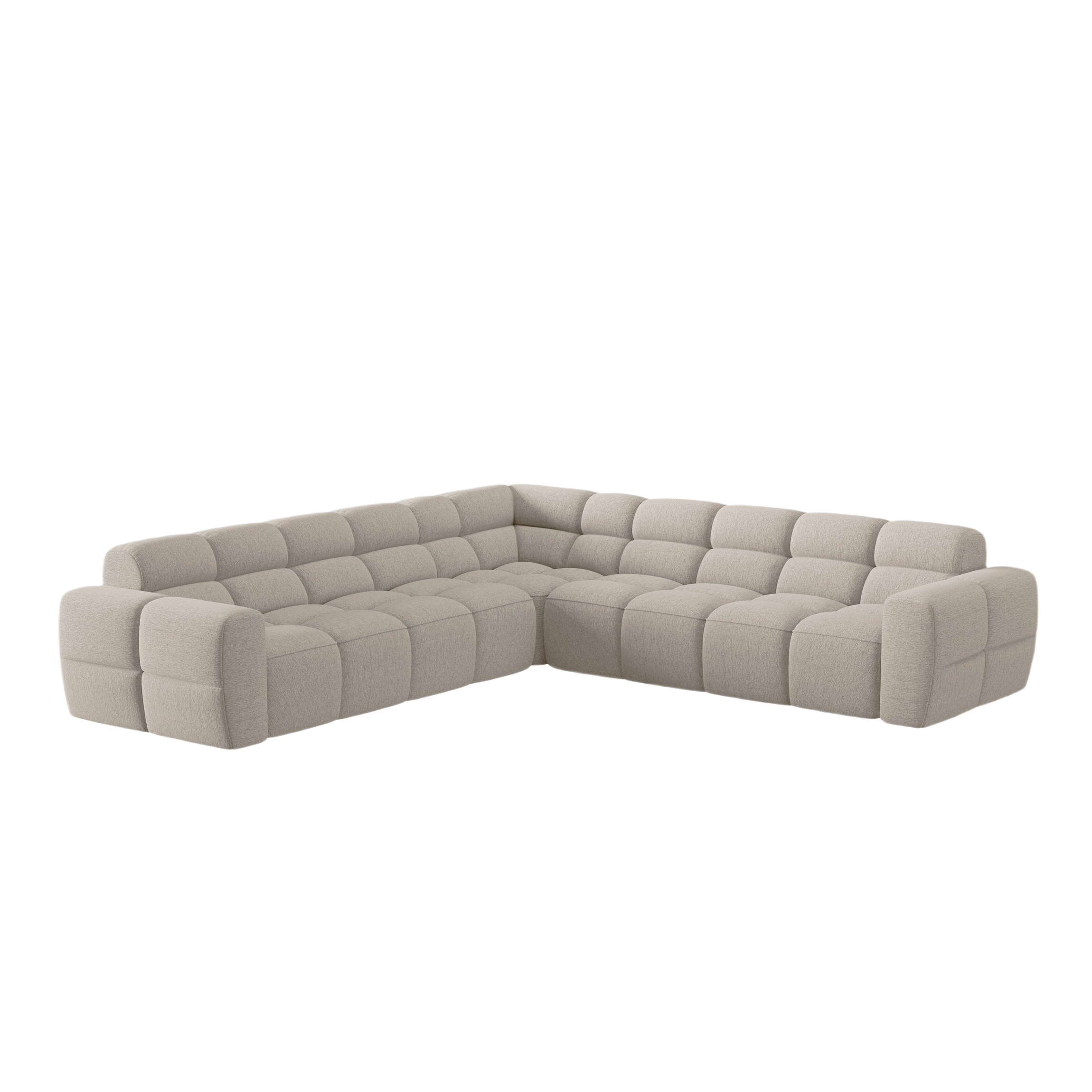 Symmetrical corner sofa LISA sand chenille [Monika]