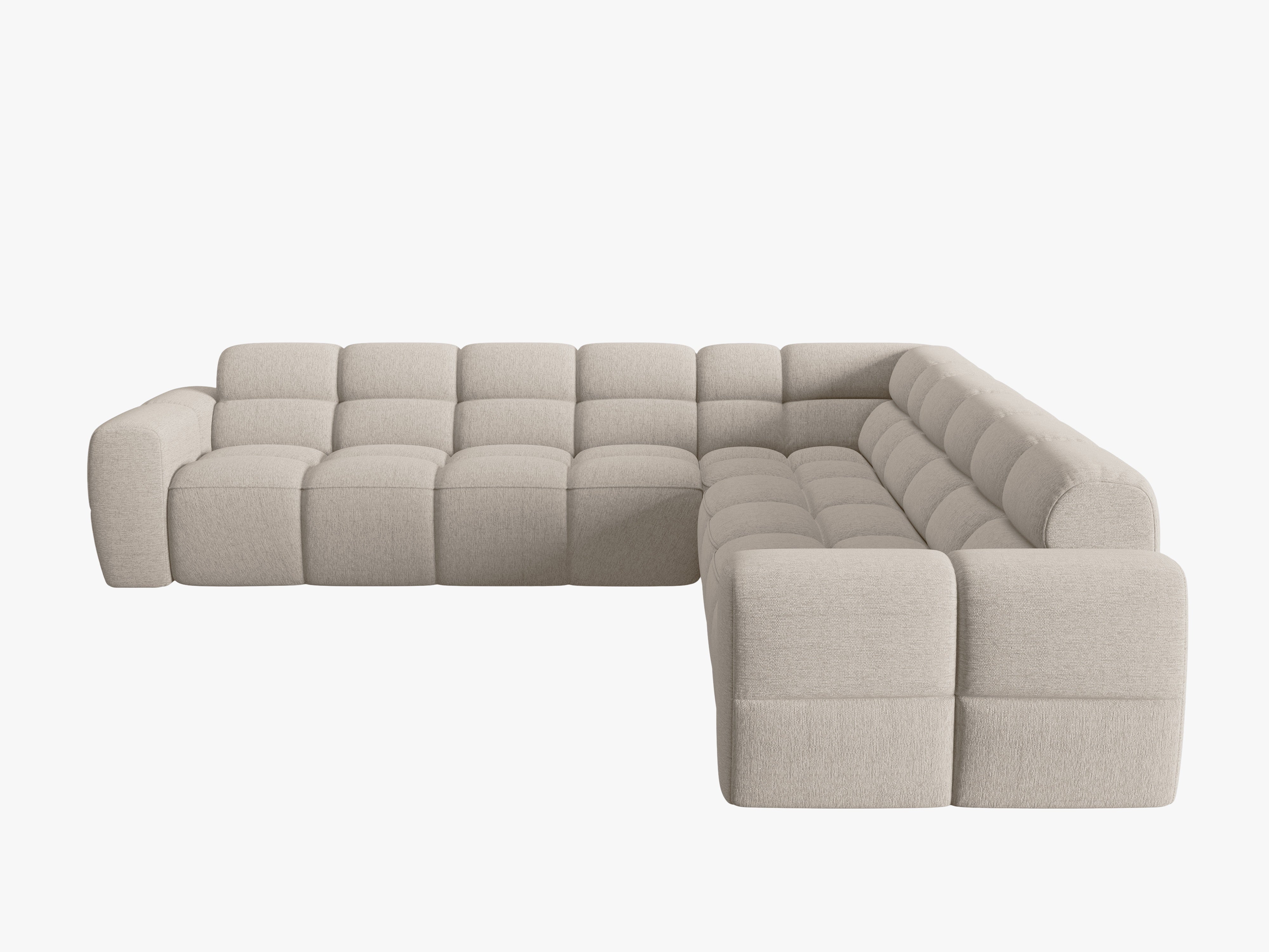 Symmetrical corner sofa LISA sand chenille [Monika]