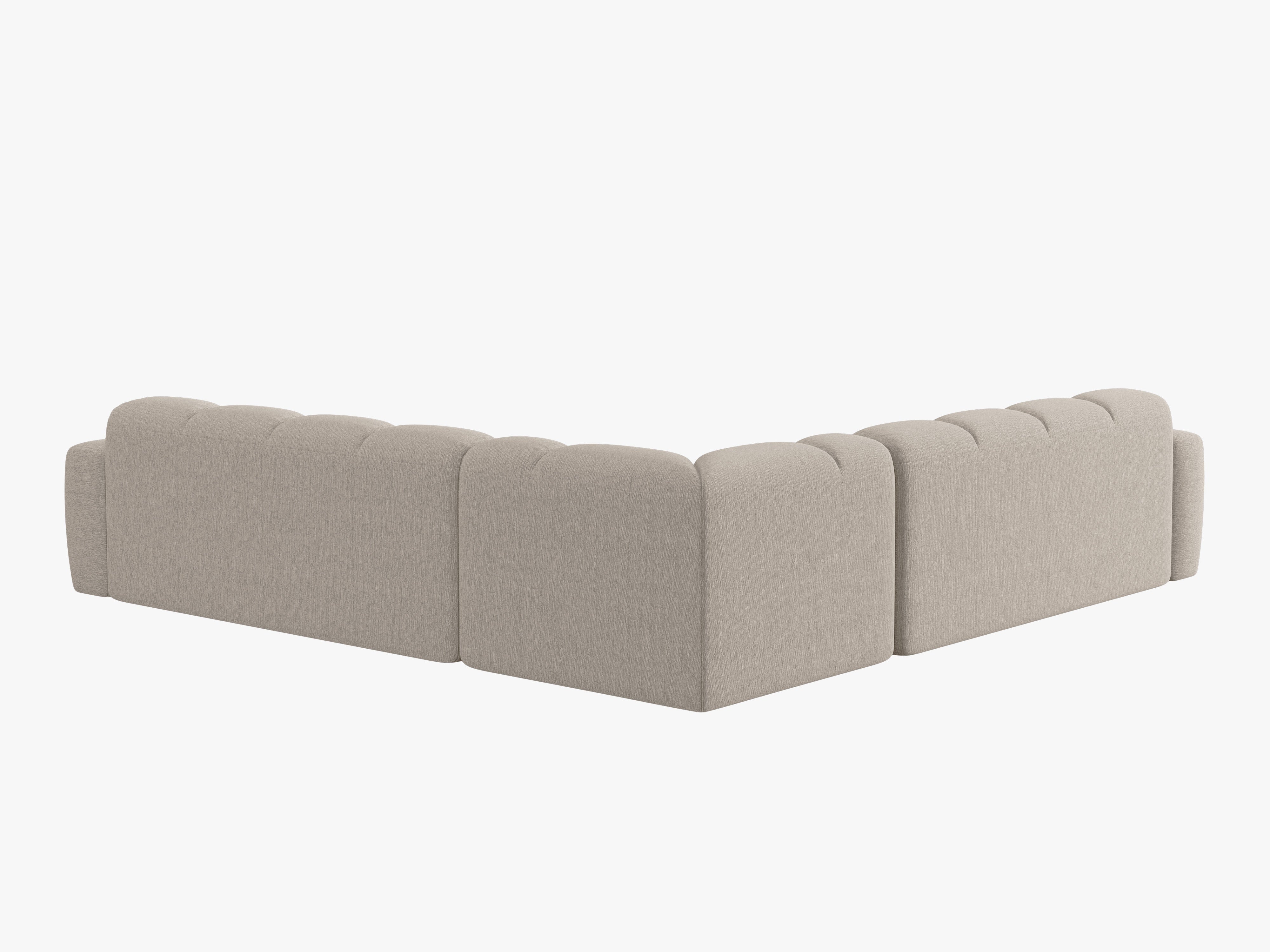 Symmetrical corner sofa LISA sand chenille [Monika]