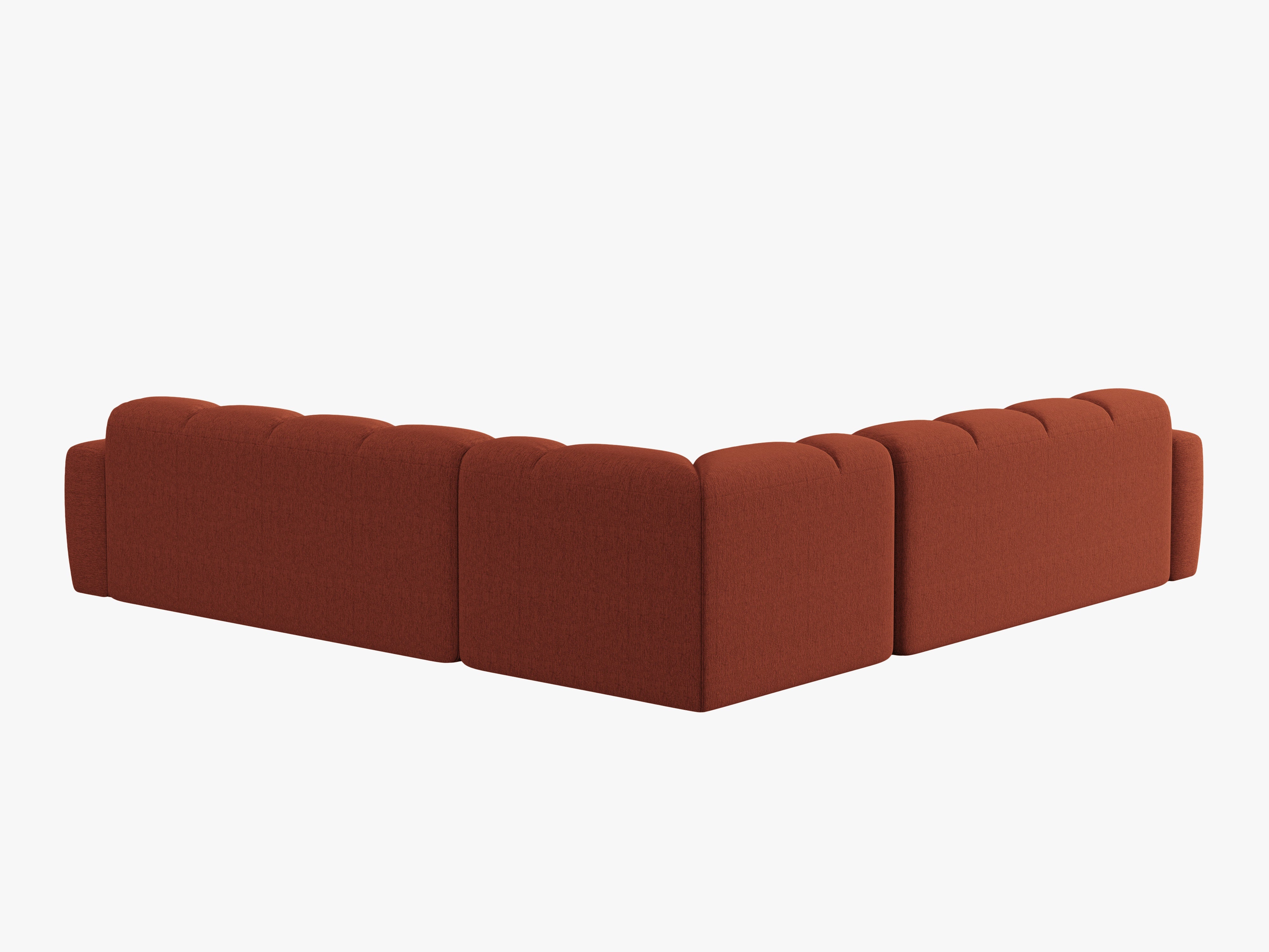 Symmetrical Corner Sofa LISA Terracotta Chenille