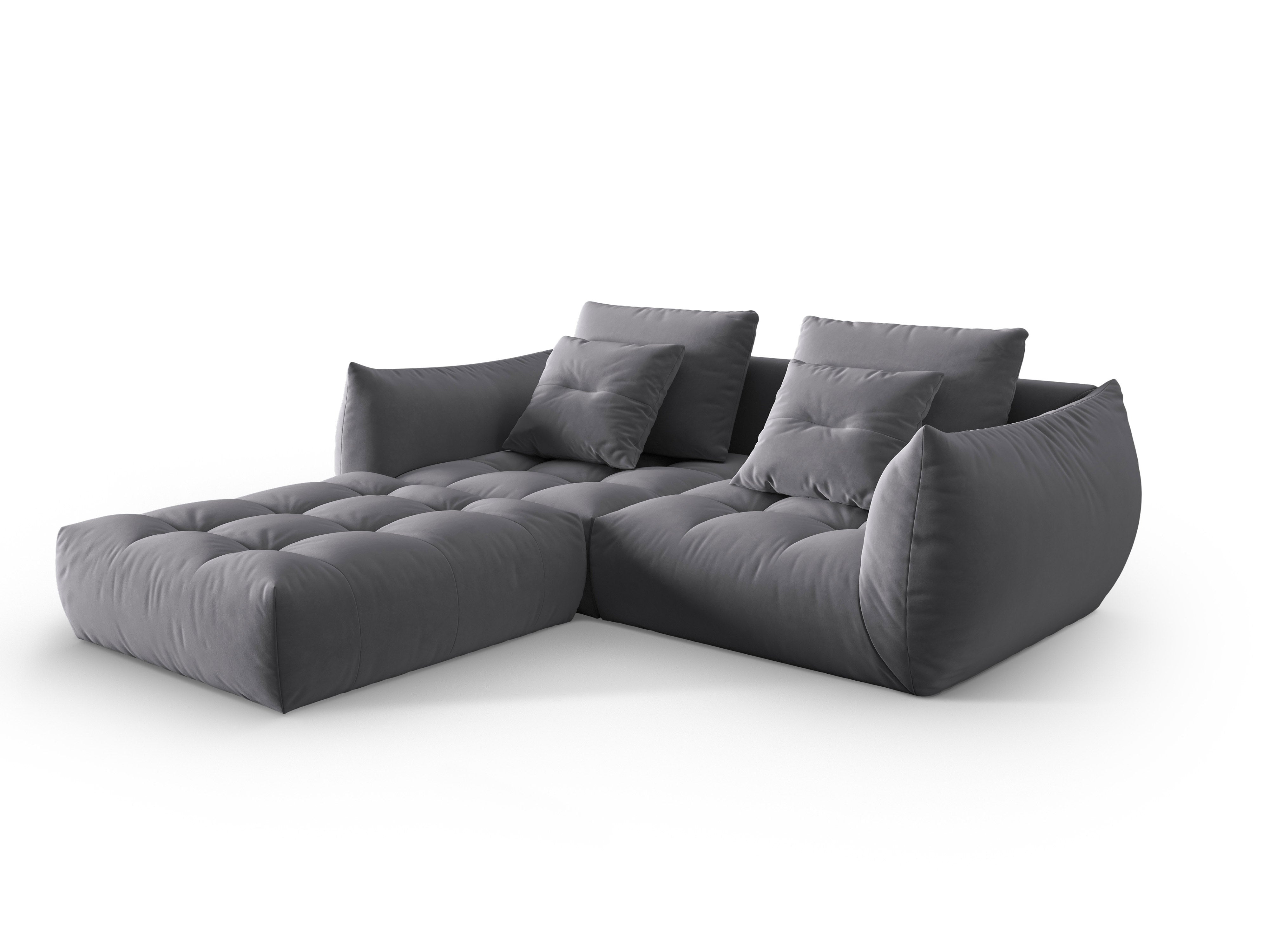 Velvet Modular Sofa, "Bloom", 3 Sitze, Dunkelgrau, 232x216x95
In Europa gemacht